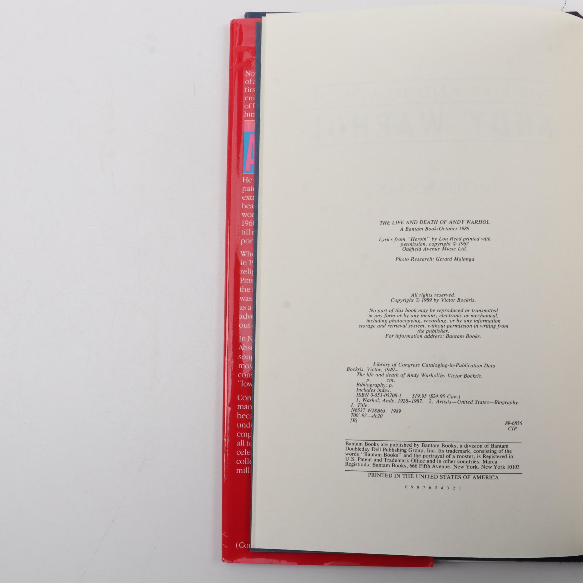 First Edition "The Life and Death of Andy Warhol" and More Warhol Books