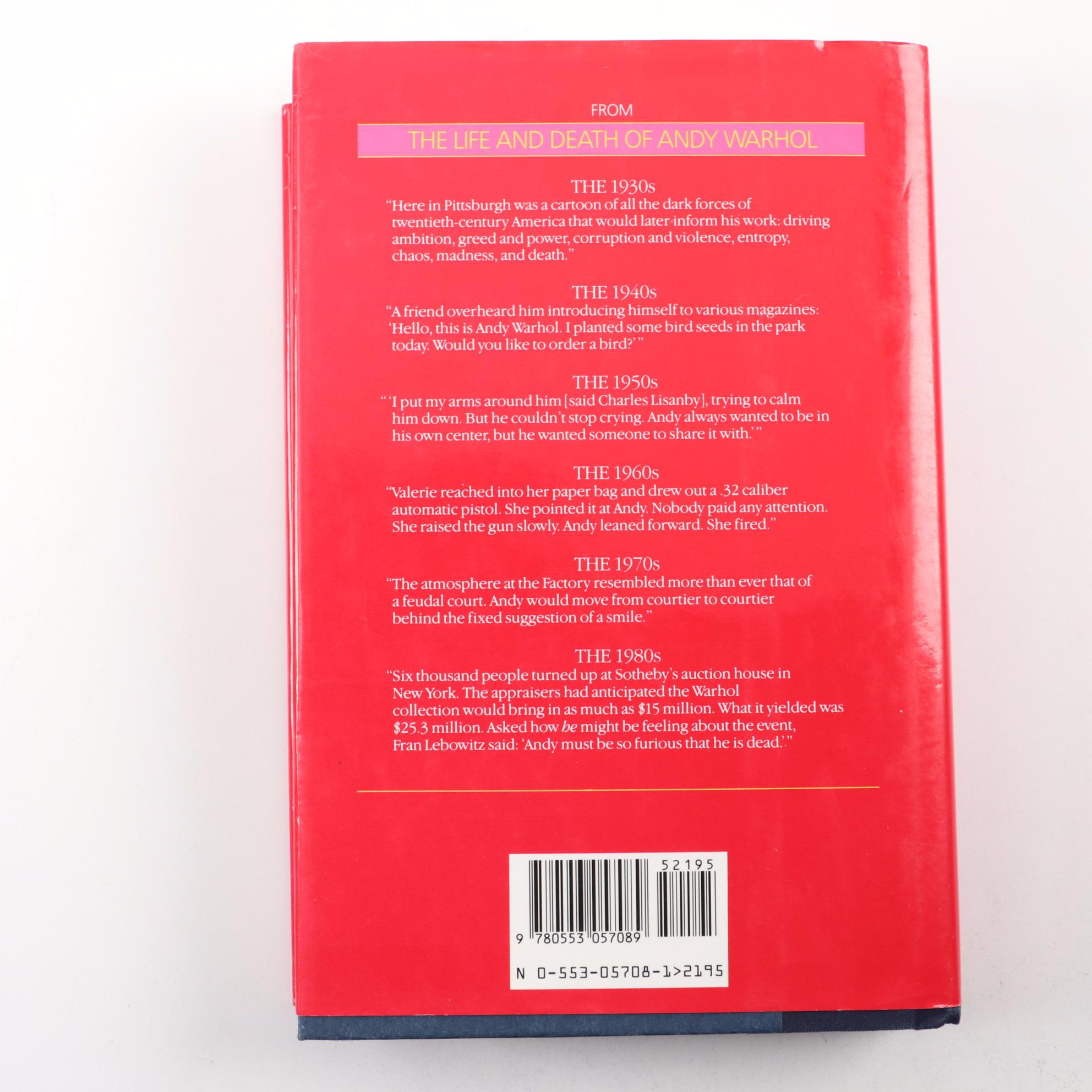 First Edition "The Life and Death of Andy Warhol" and More Warhol Books