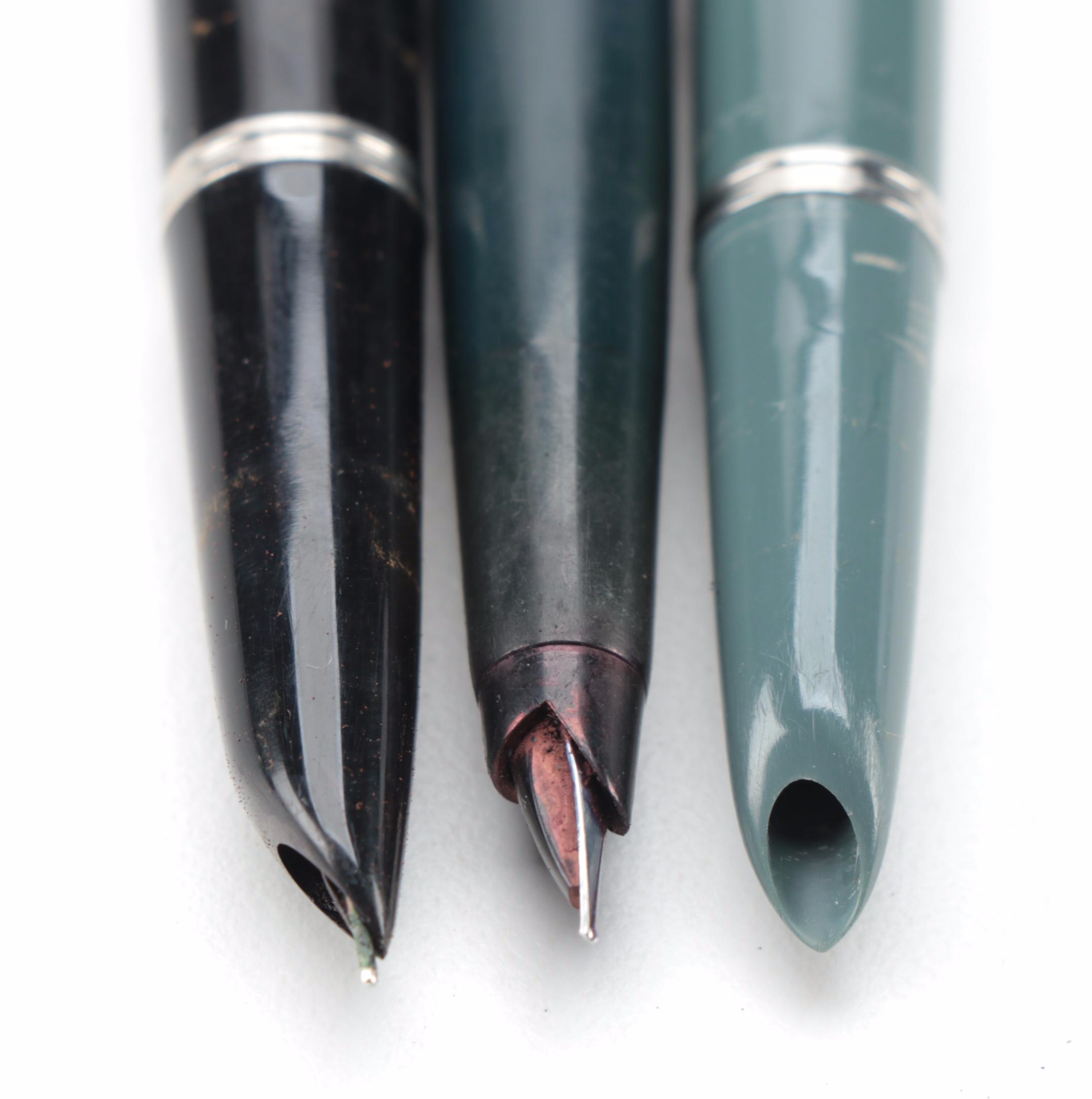 Parker "51" Hooded Nib Fountain Pens with Other Parker Fountain Pen