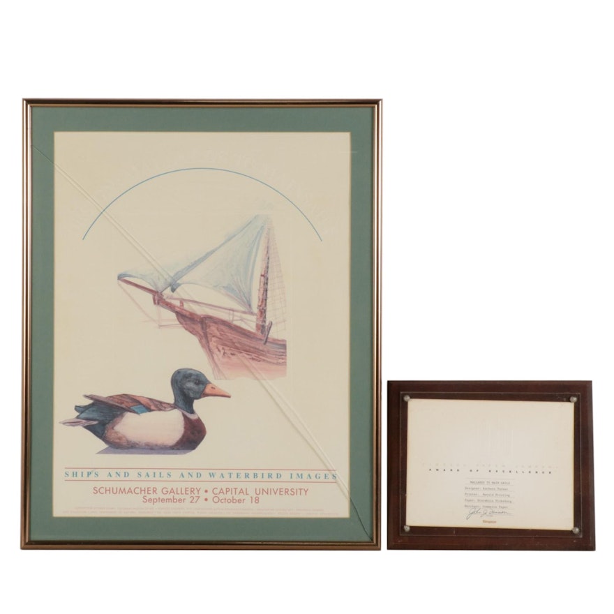 Barbara Turner Embossed Offset Lithograph "Mallards to Mainsails"