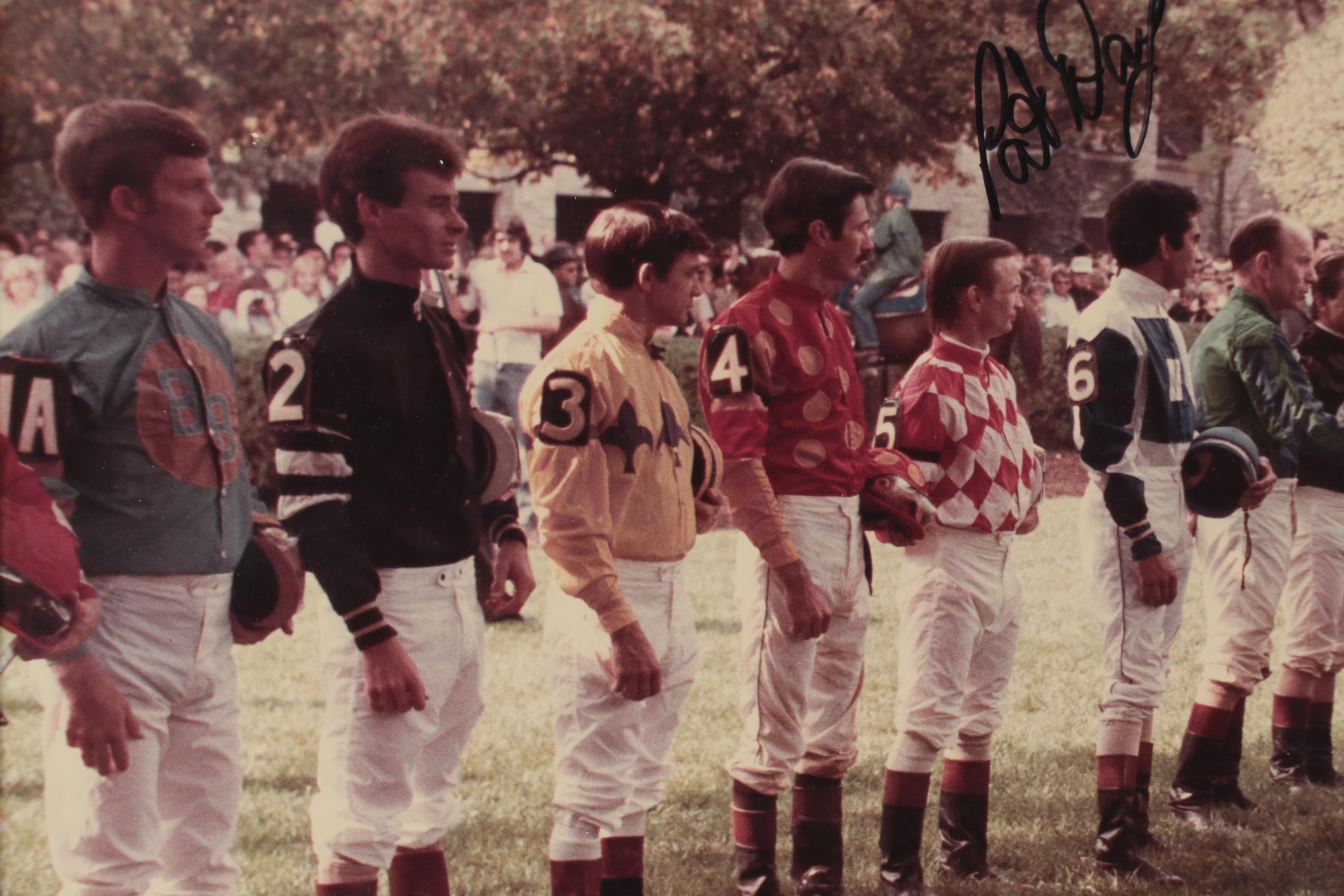 Bill Straus Photograph of Queen Elizabeth Meeting Jockeys, Keeneland, 1984