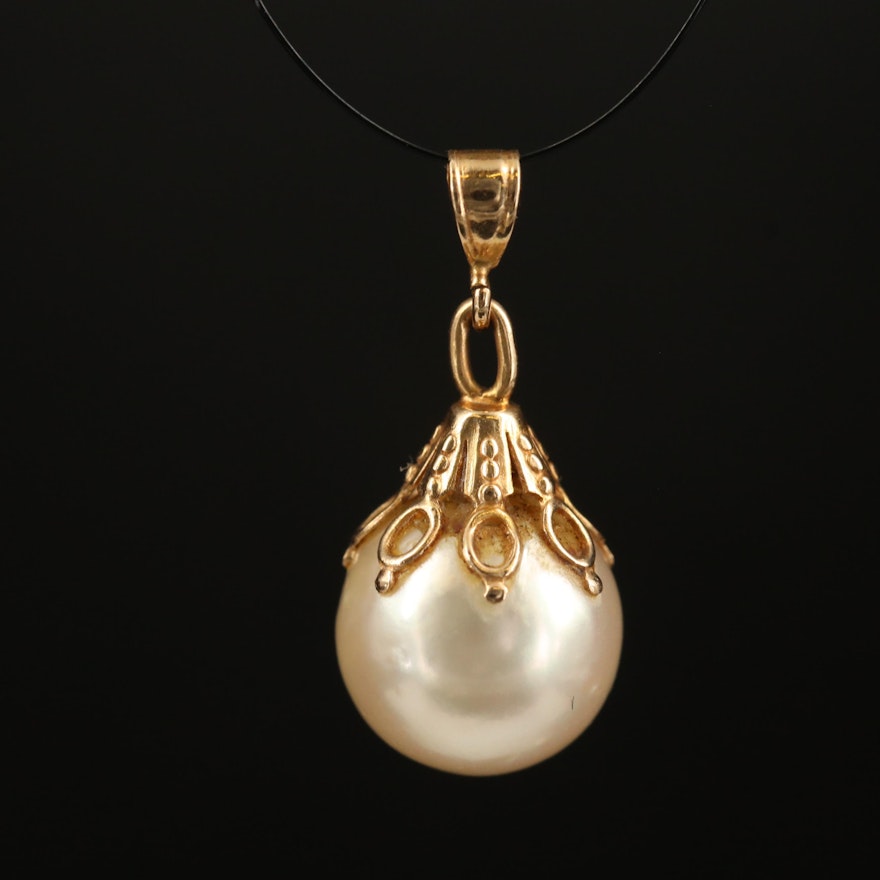 14K Pearl Pendant