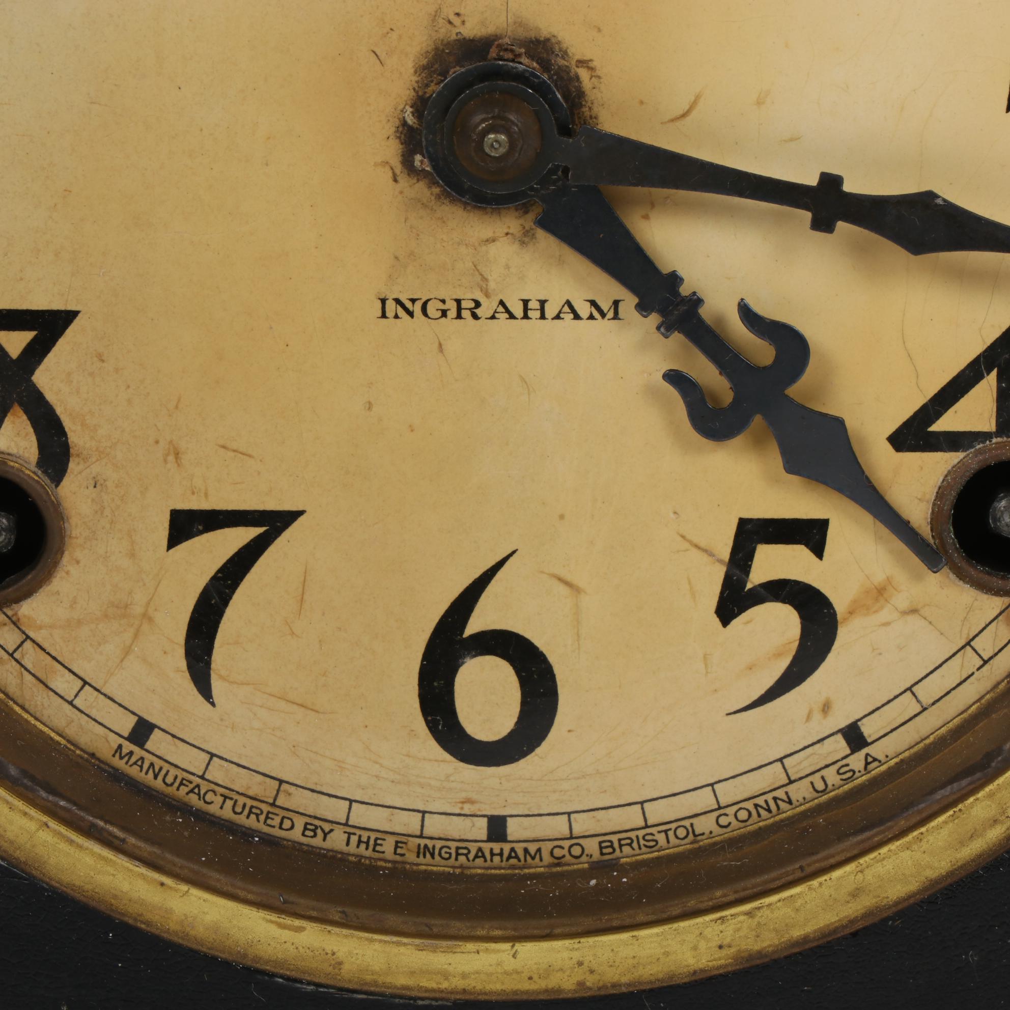 E. Ingraham Adamantine Mantel Clock, Early 20th Century