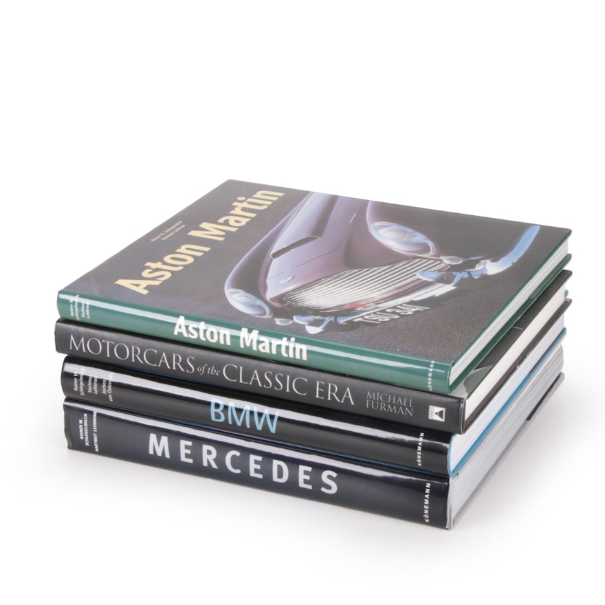 Luxury Car History and Reference Books on Mercedes, Aston Martin, and BMW