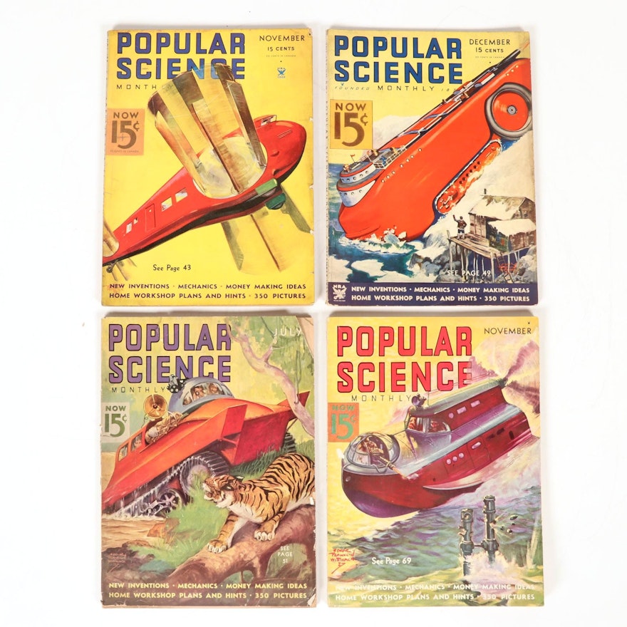 "Popular Science Monthly" Magazine Issues, 1930s