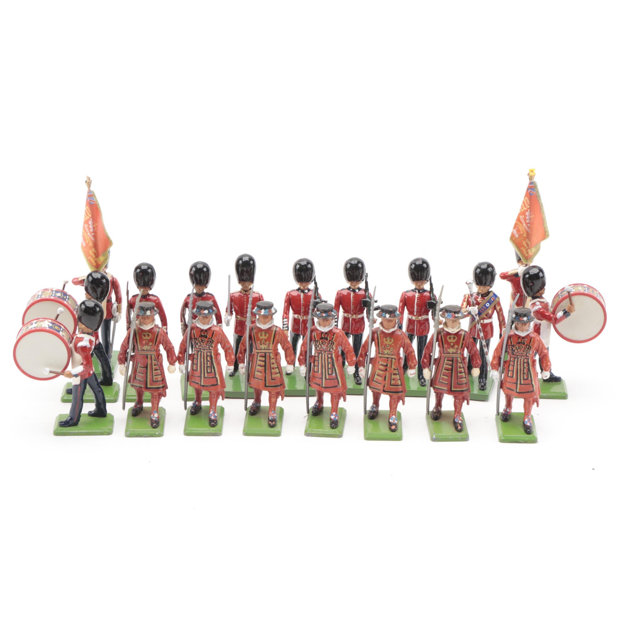 W. Britain Limited Diecast British Soldier and Yeoman Warder Figurines