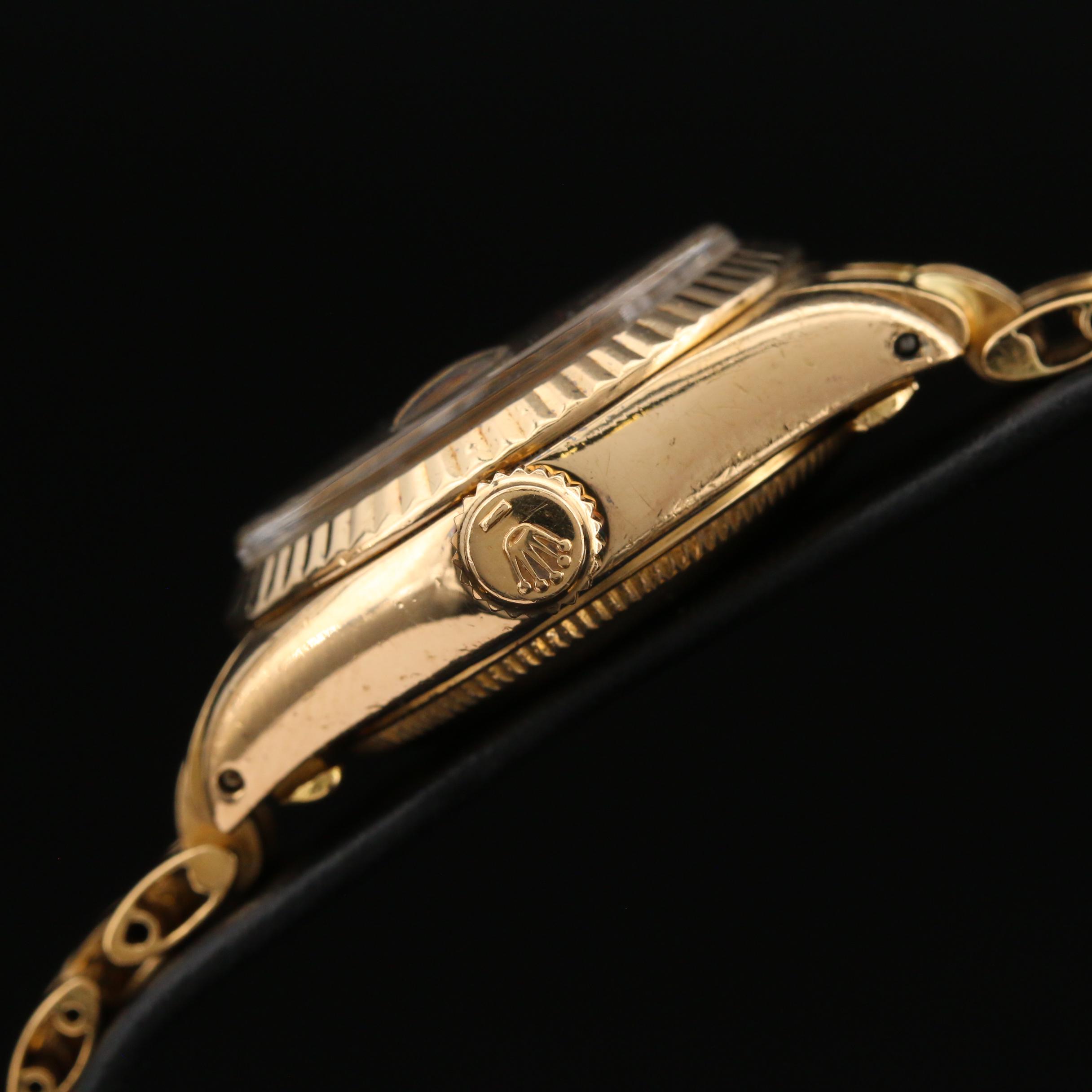 Vintage Rolex Date 18K Yellow Gold Automatic Watch