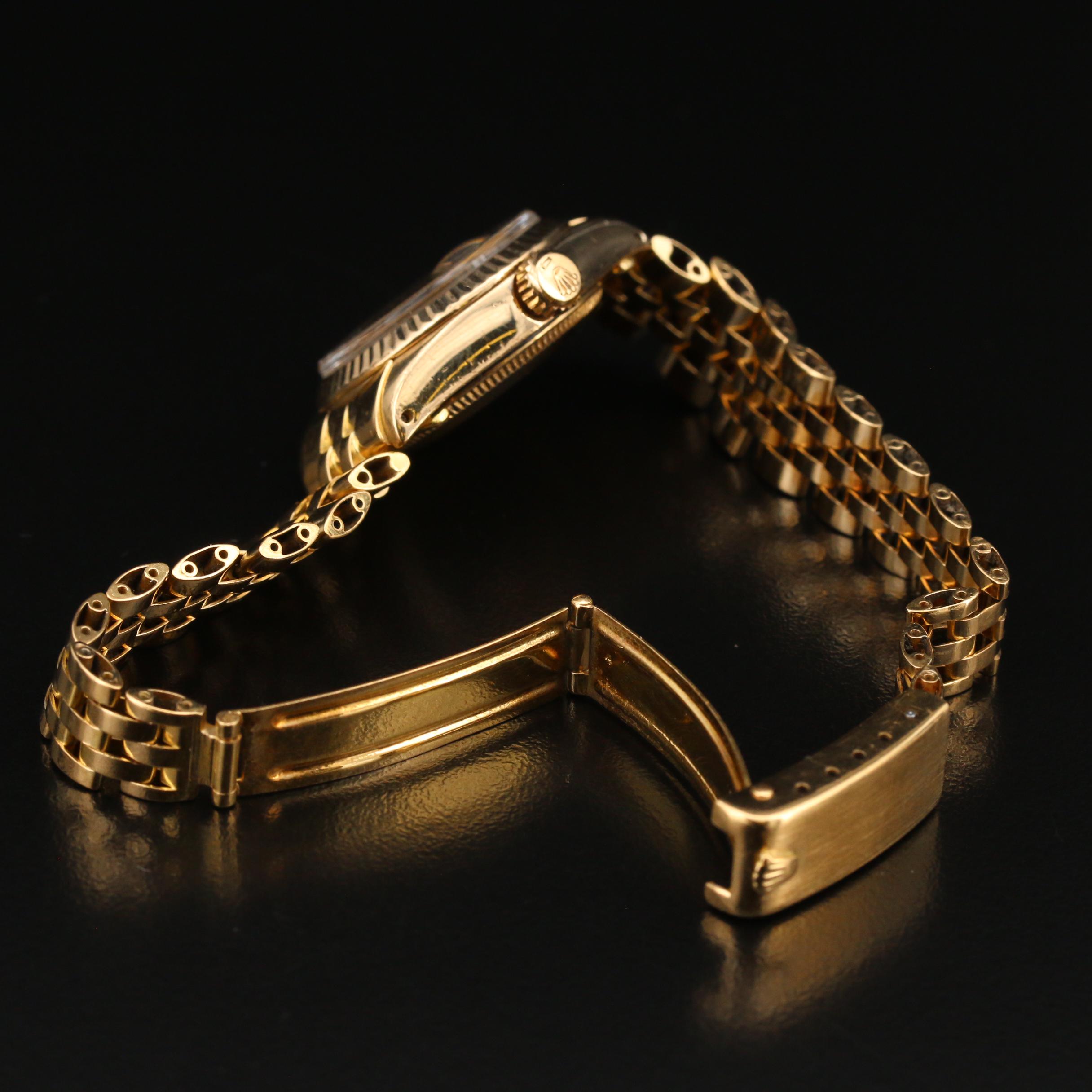 Vintage Rolex Date 18K Yellow Gold Automatic Watch