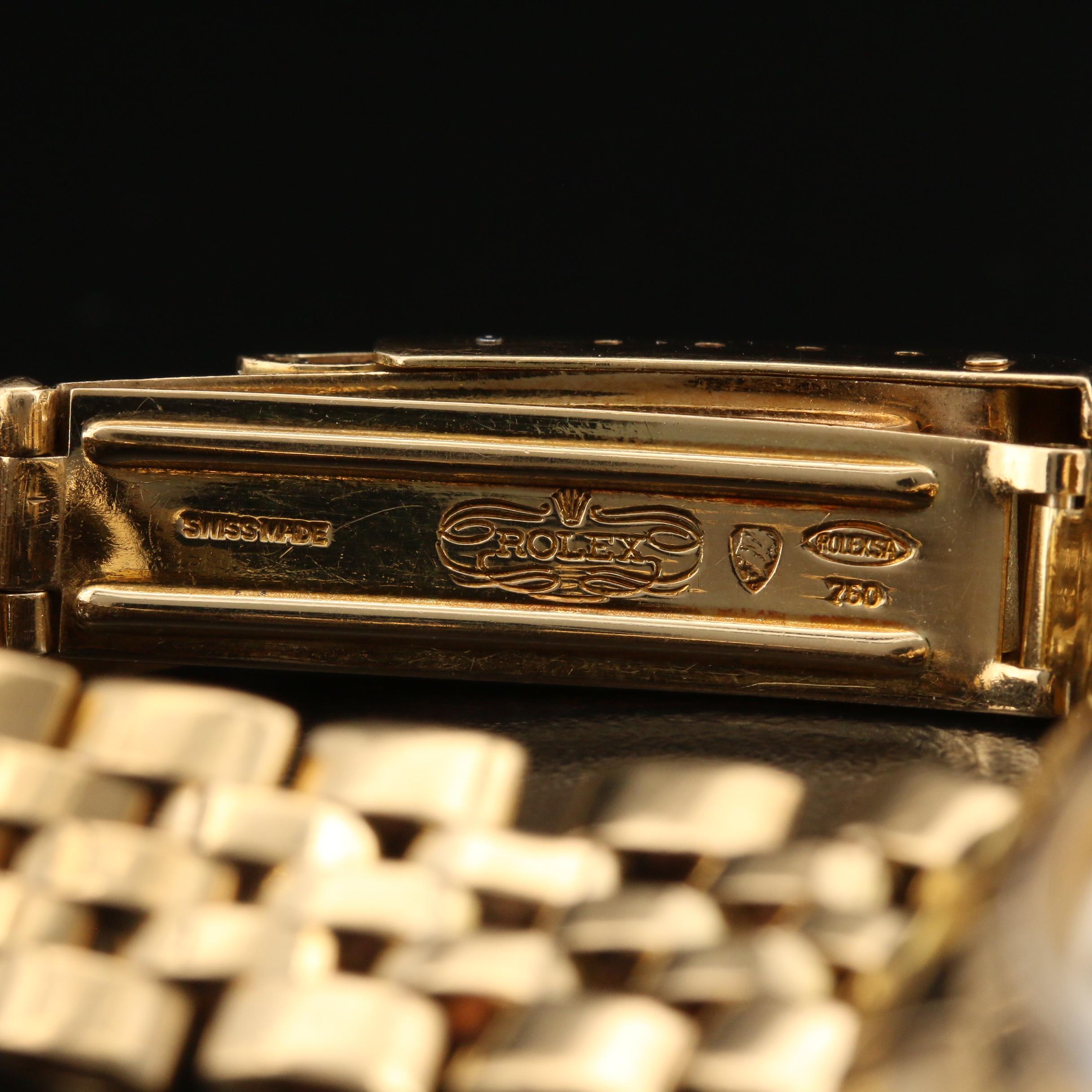 Vintage Rolex Date 18K Yellow Gold Automatic Watch