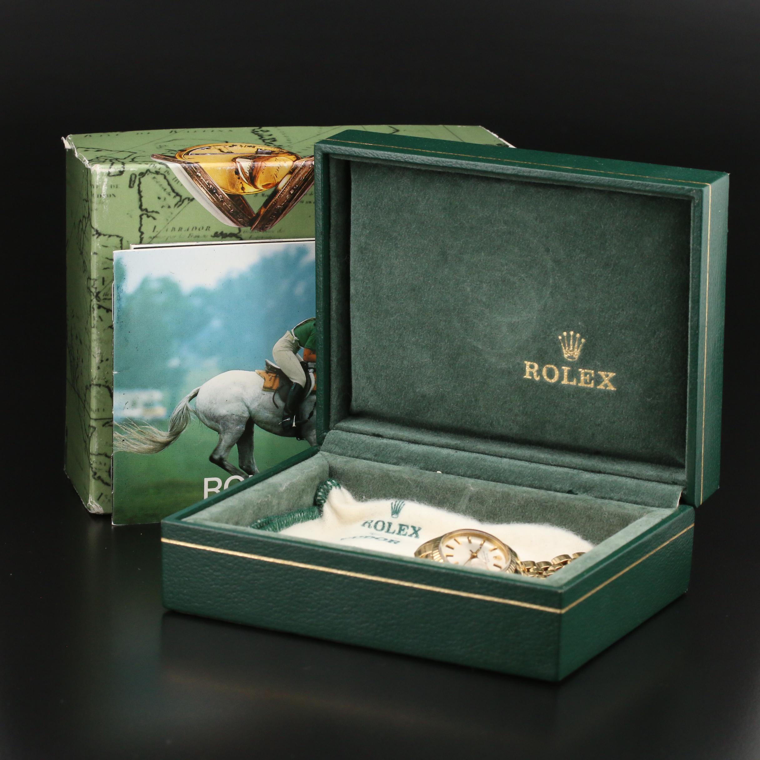 Vintage Rolex Date 18K Yellow Gold Automatic Watch