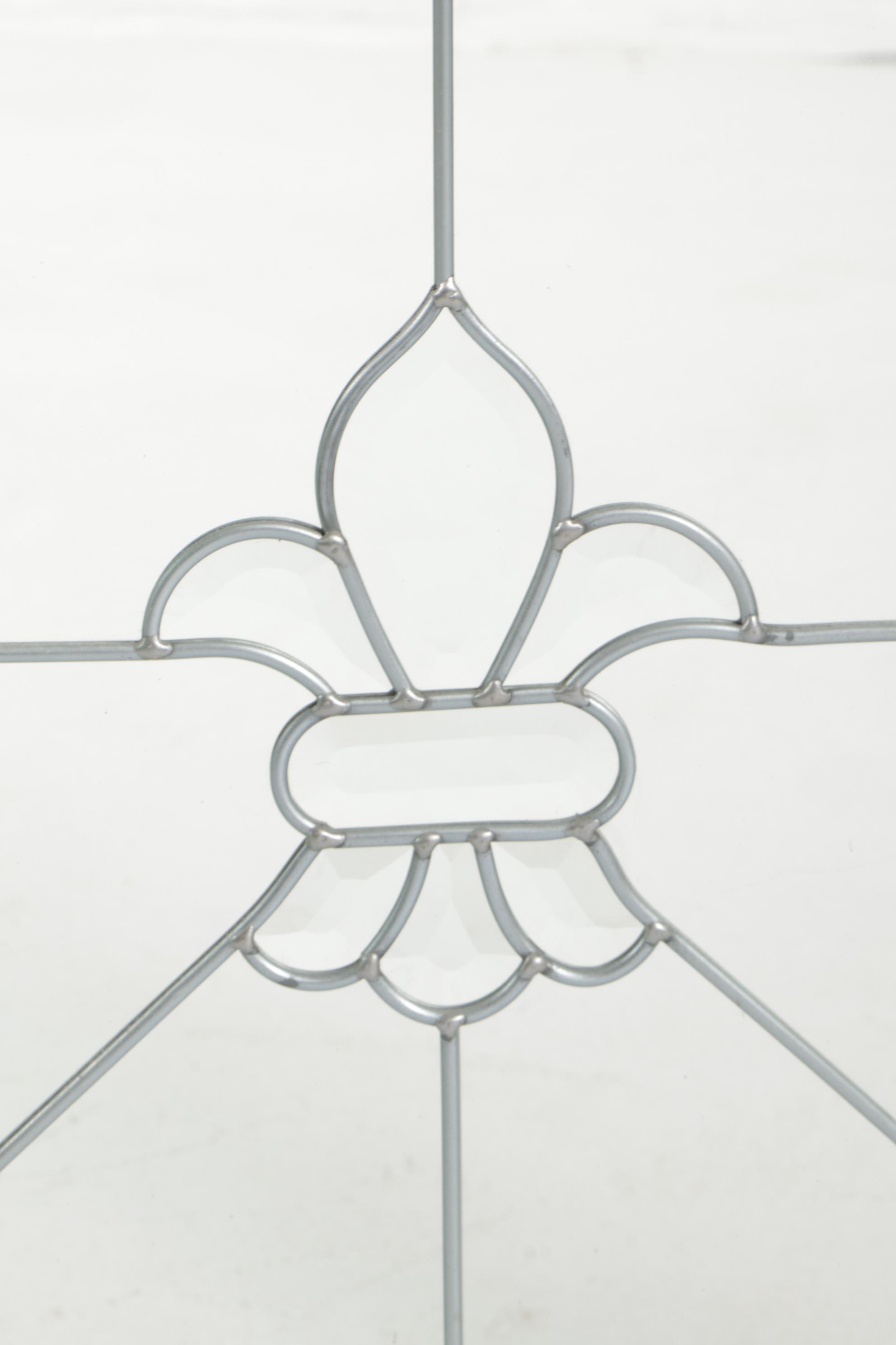 Stained Glass Fireplace Trifold Screen