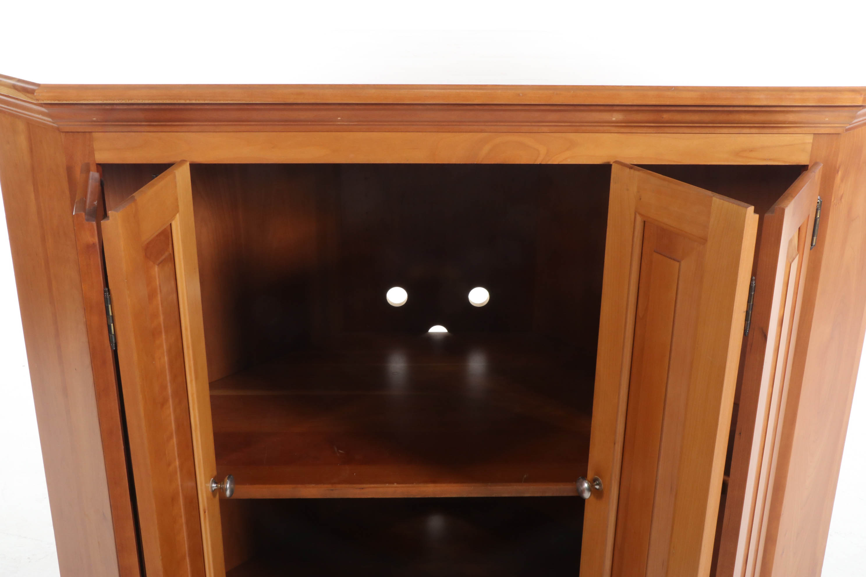 American Primitive Style Corner Media Cabinet