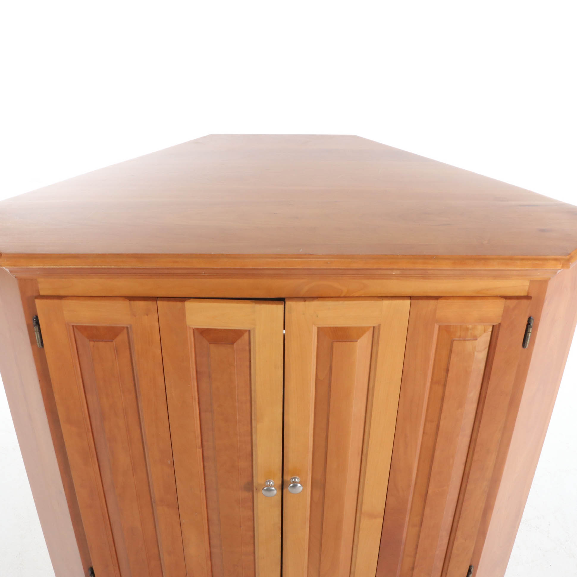 American Primitive Style Corner Media Cabinet