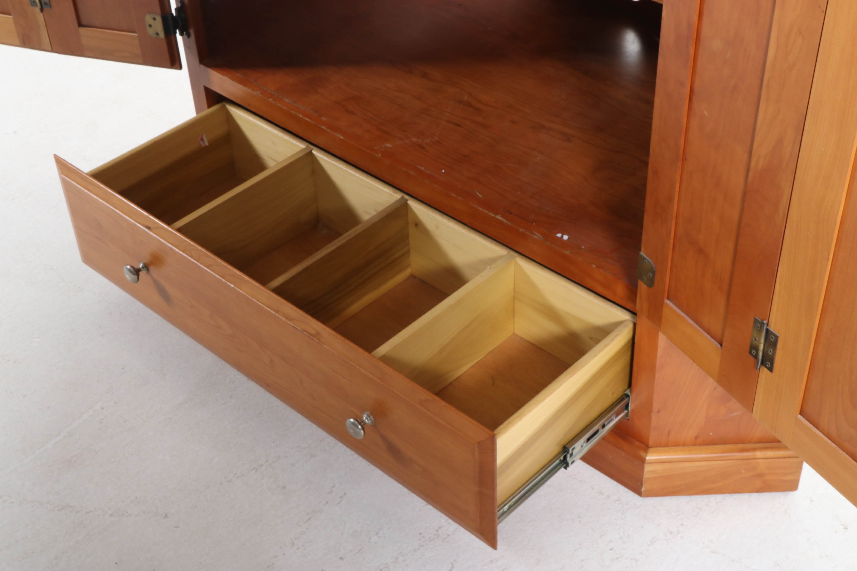 American Primitive Style Corner Media Cabinet