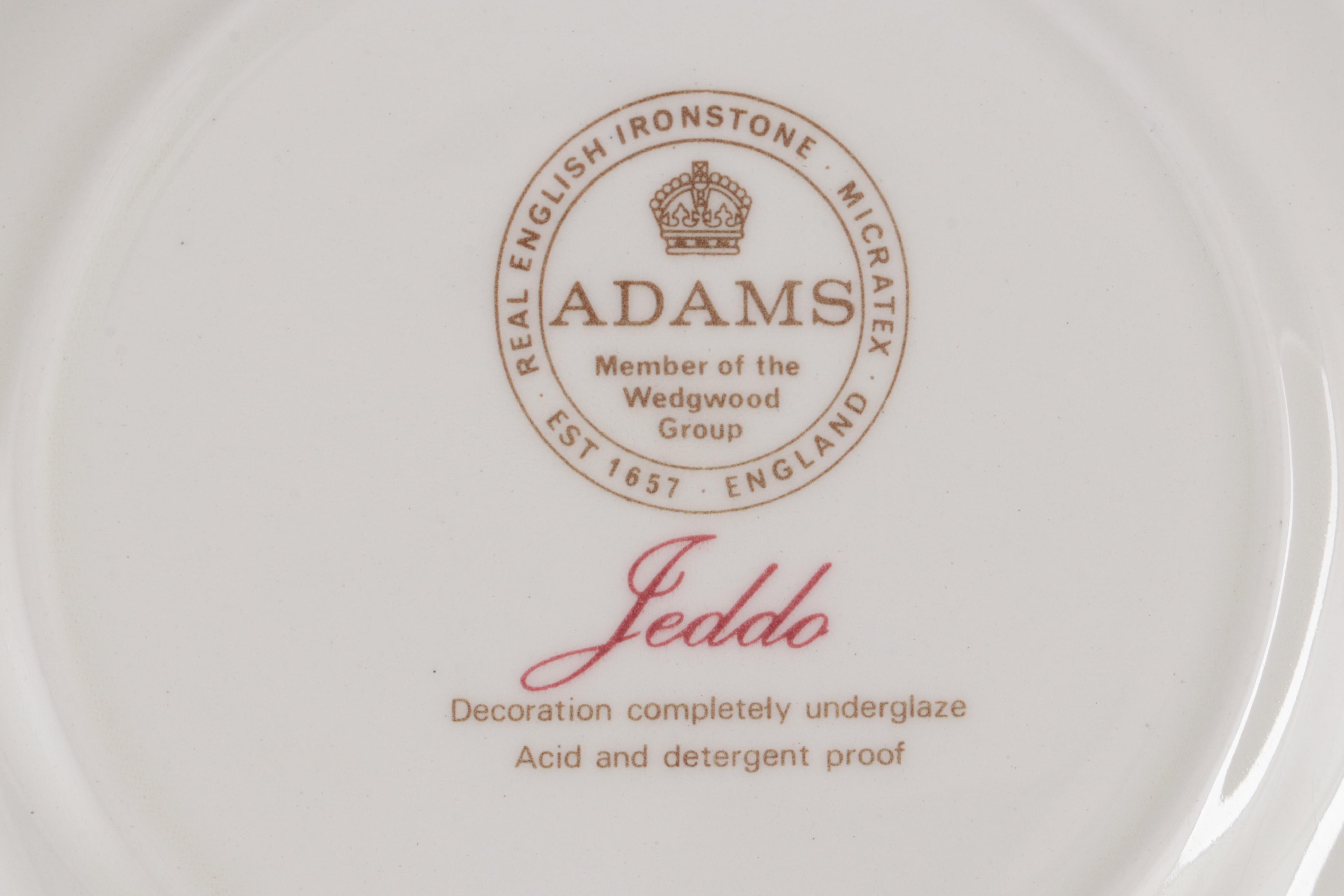 Adams "Jeddo" Ironstone Rim Soup Bowls, Late 20th Century