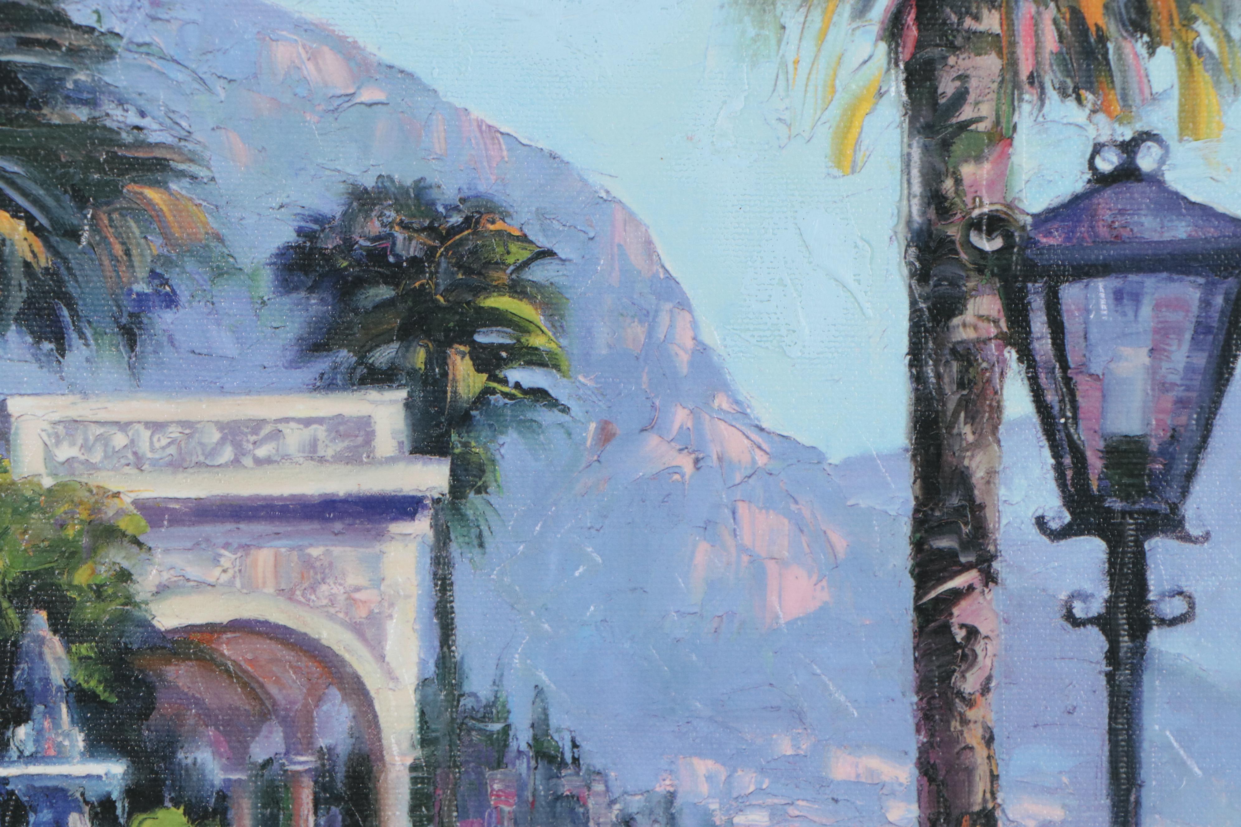 Howard Behrens Embellished Giclée "Varenna Villa"