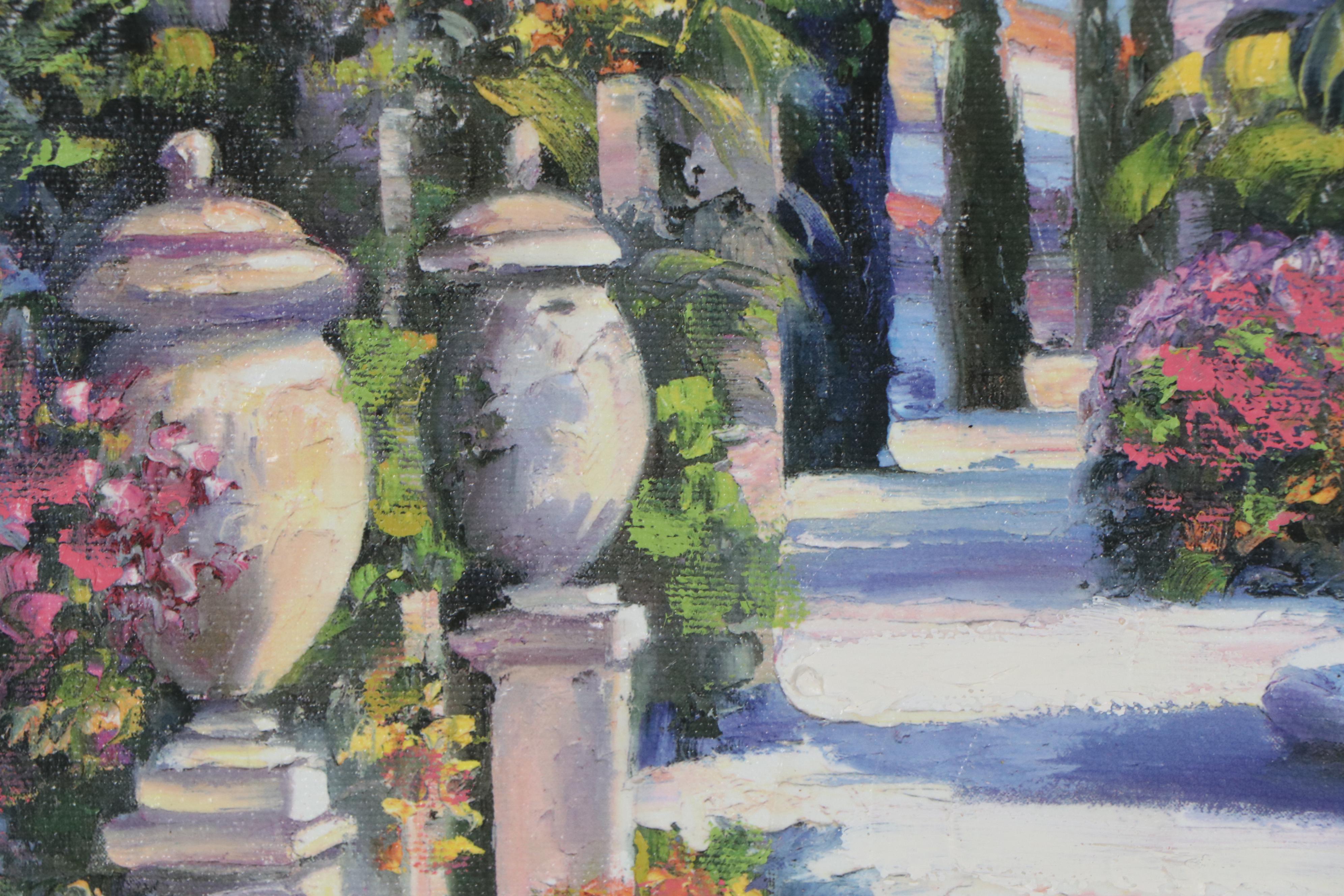 Howard Behrens Embellished Giclée "Varenna Villa"