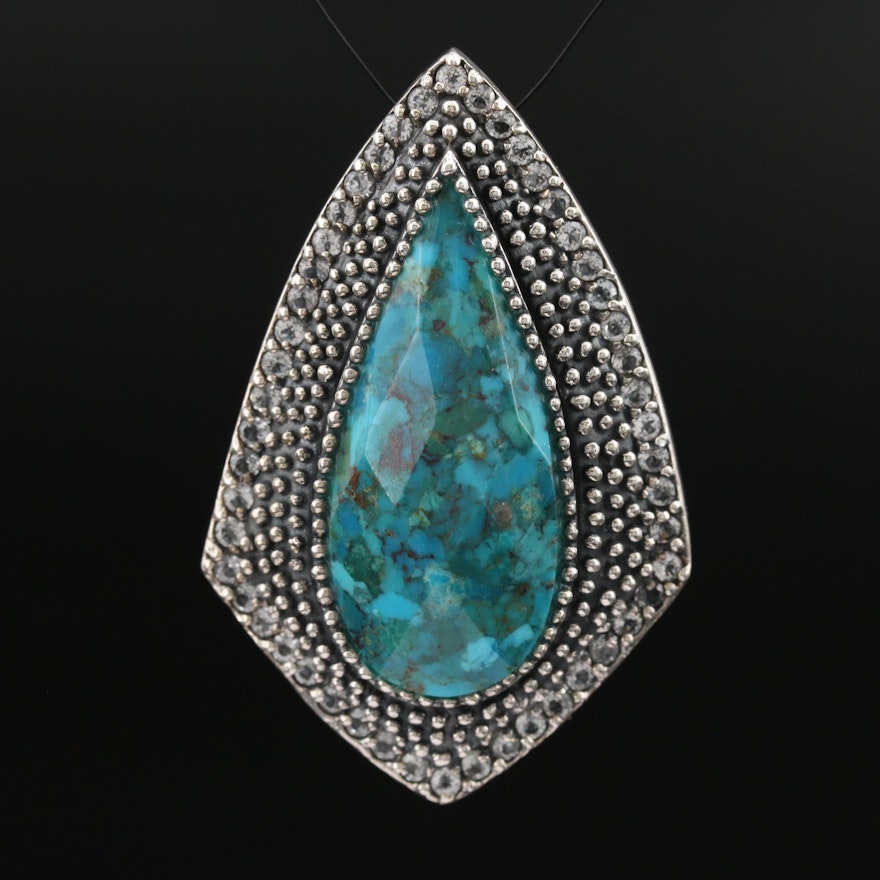 Sterling Turquoise Enhancer Pendant