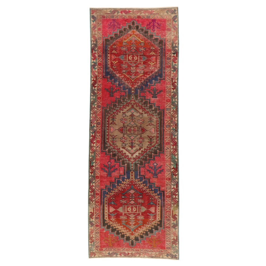 3'5 x 9'9 Hand-Knotted Northwest Persian Long Rug, 1950s