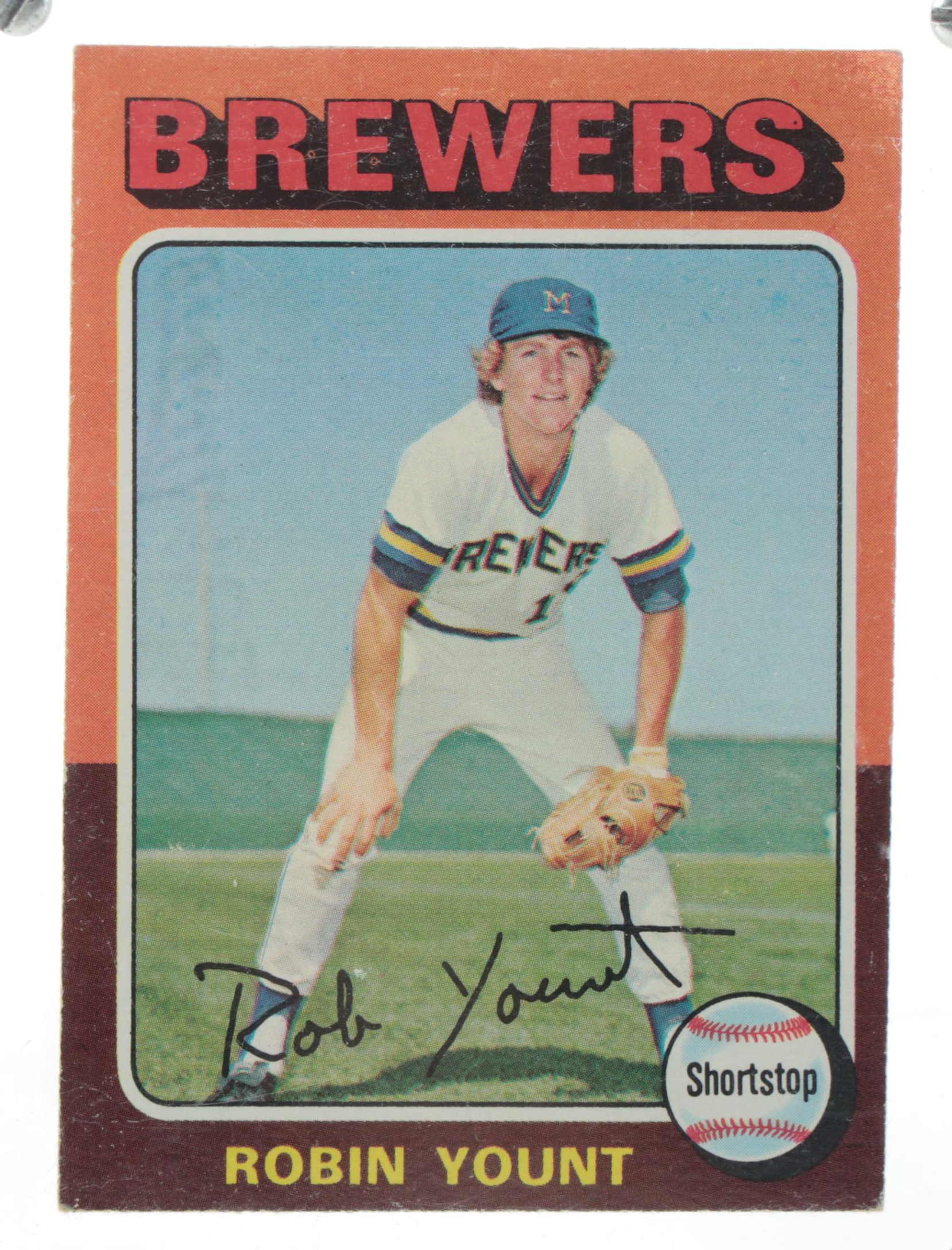 1975 Topps George Brett and Robin Yount Rookie Baseball Cards