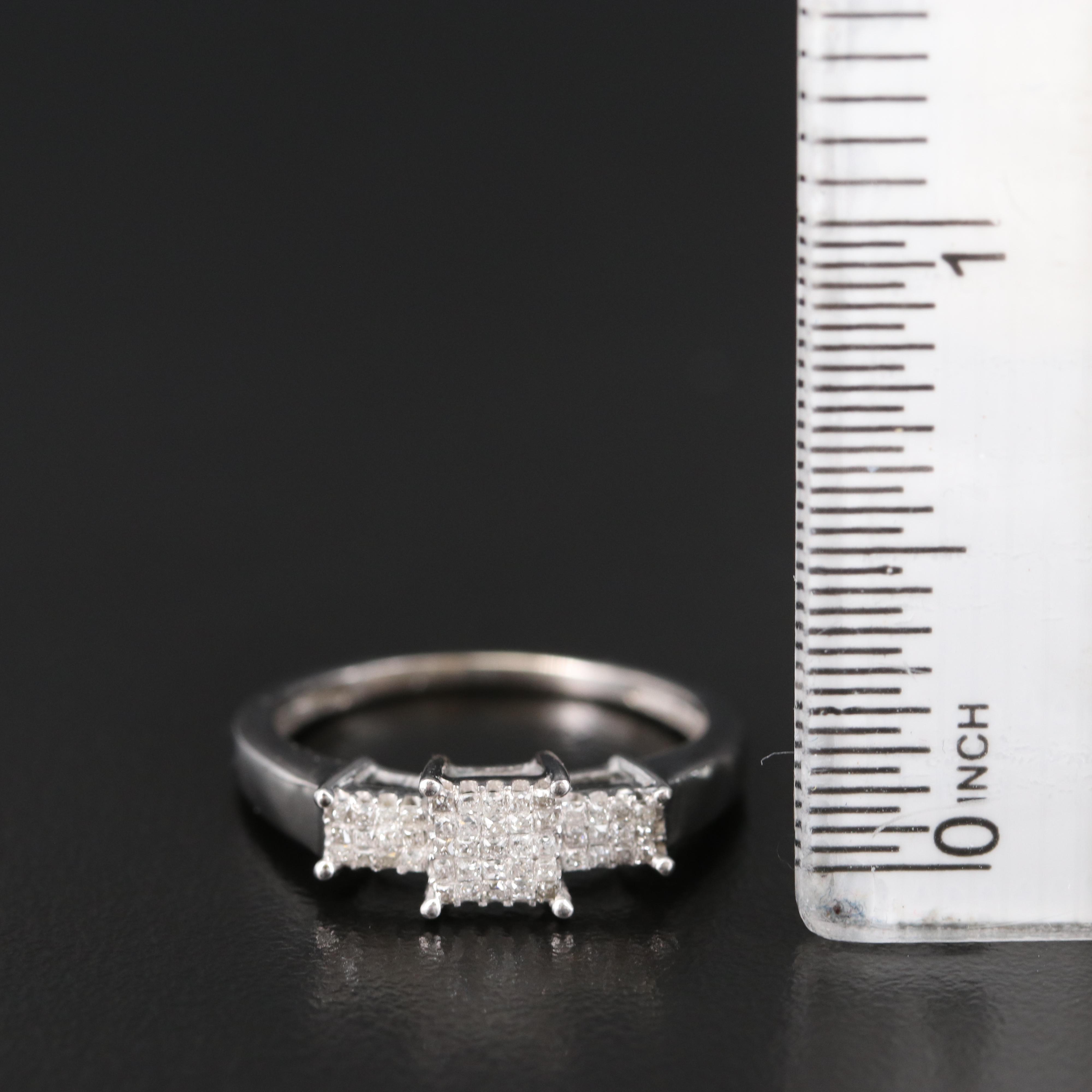 10K Diamond Cluster Ring