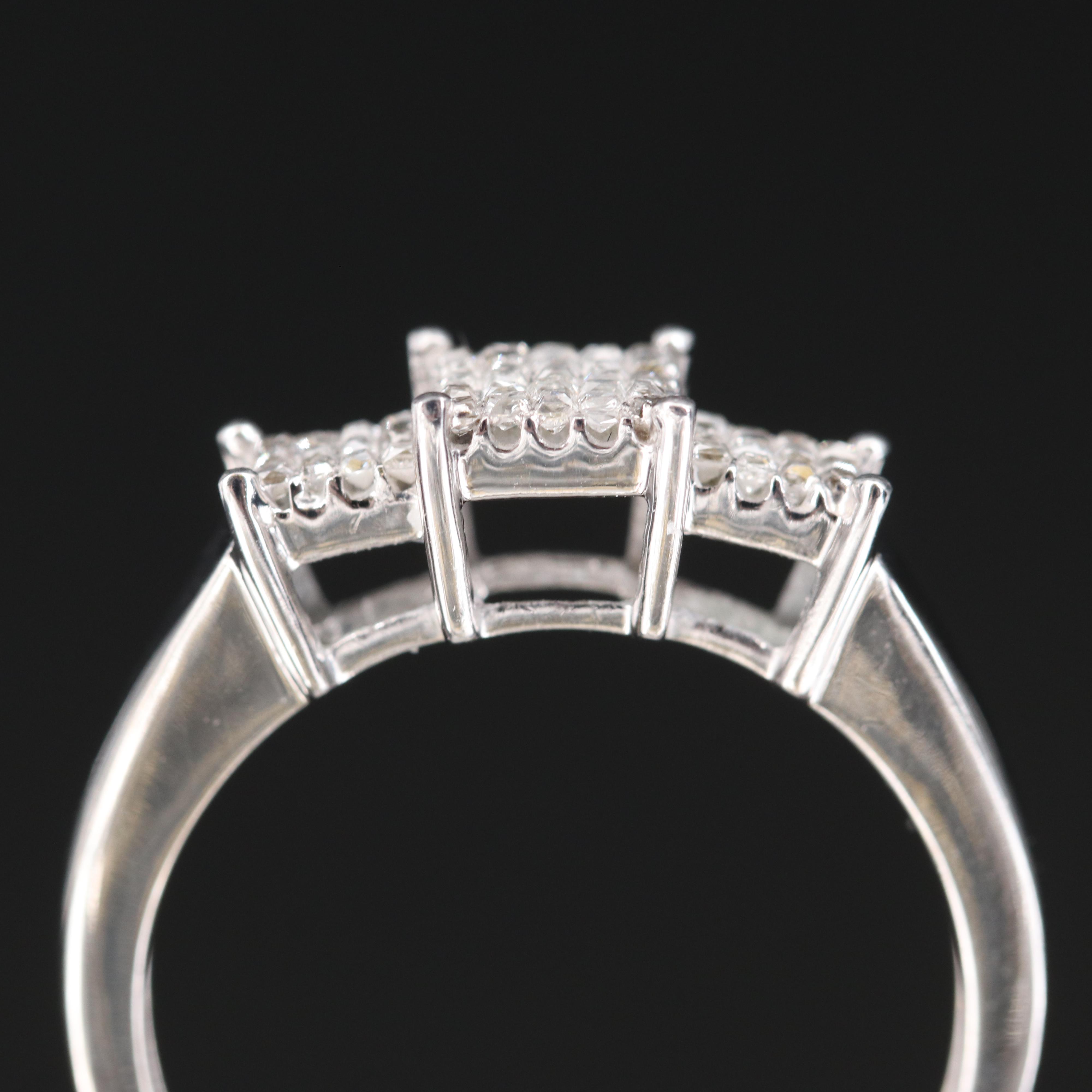 10K Diamond Cluster Ring