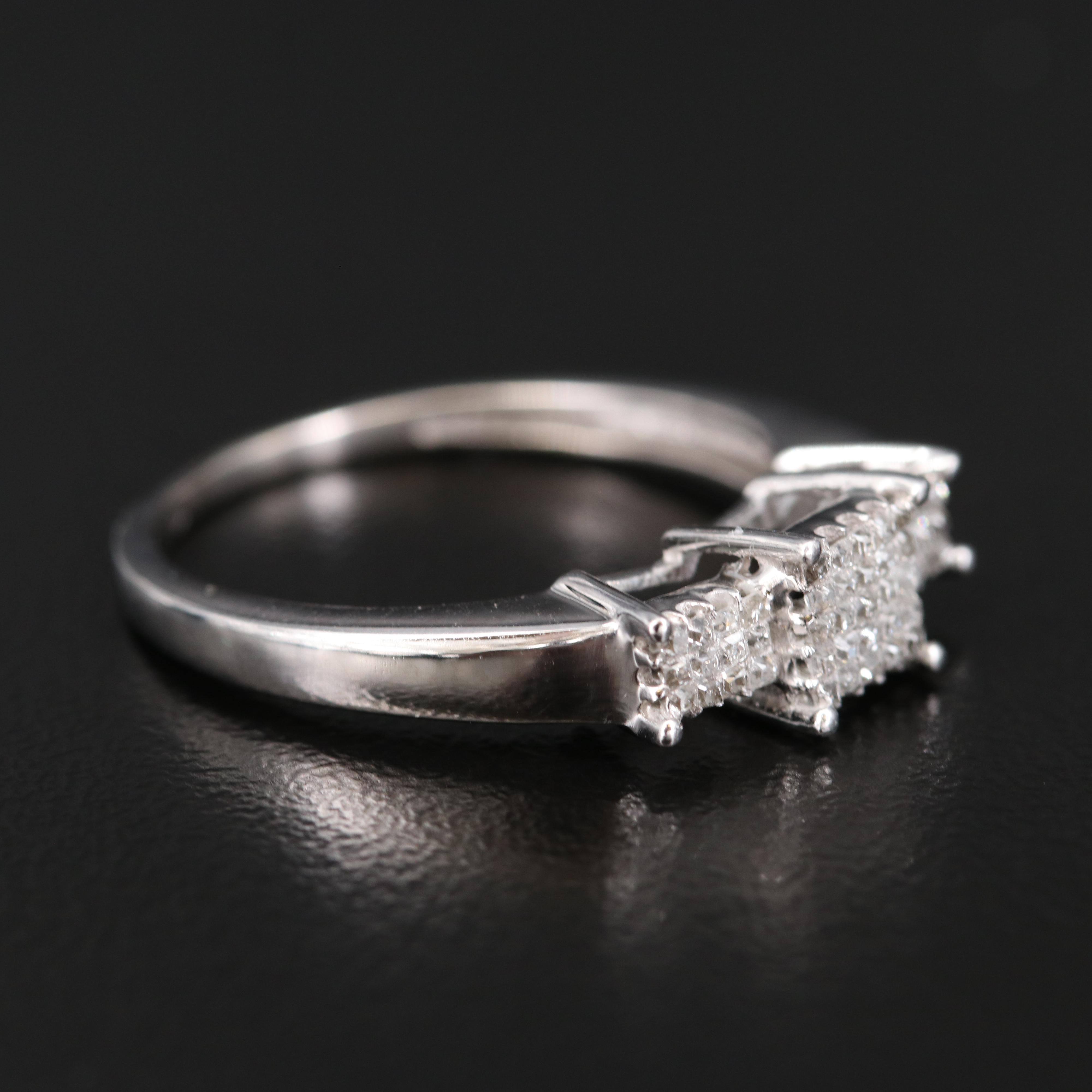 10K Diamond Cluster Ring