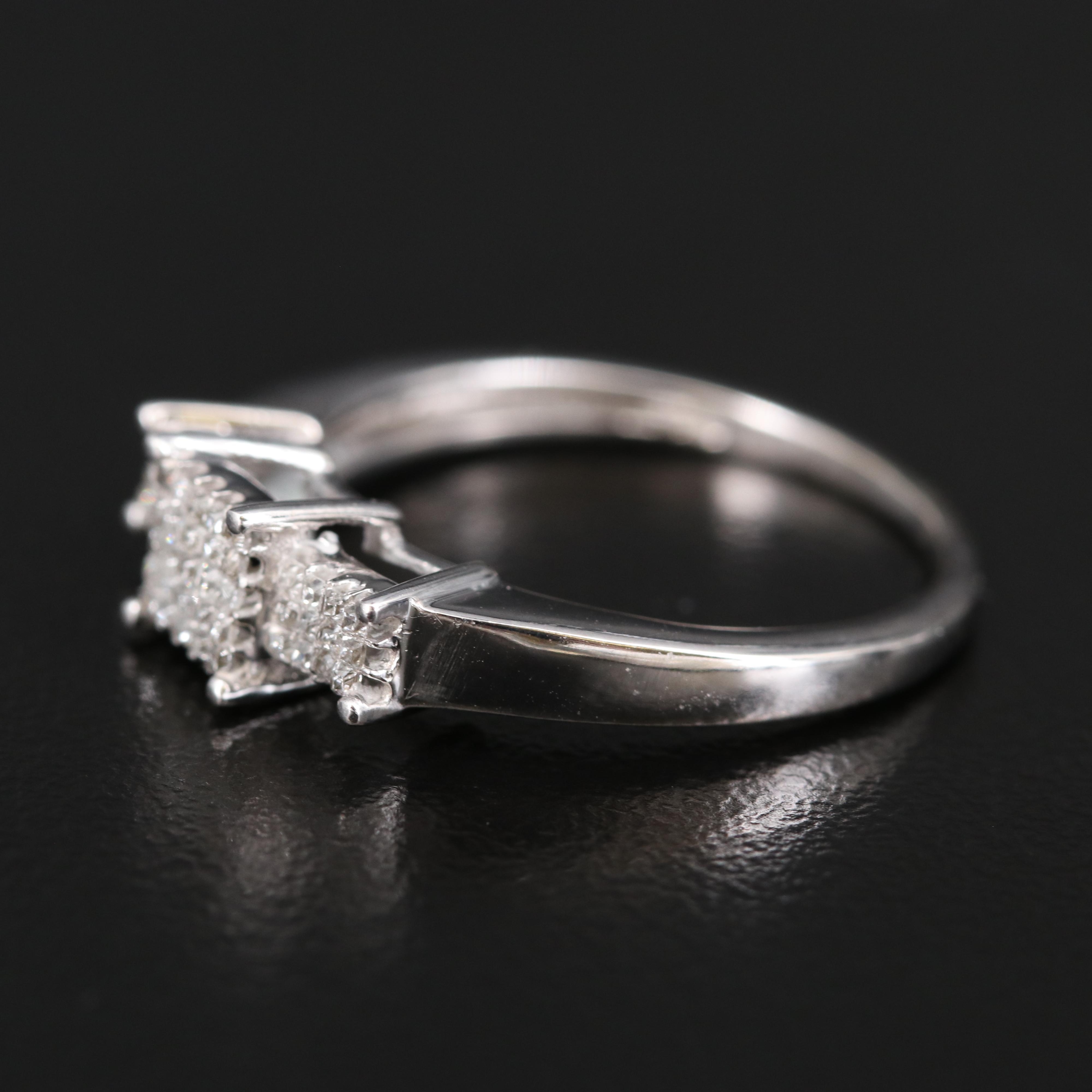 10K Diamond Cluster Ring