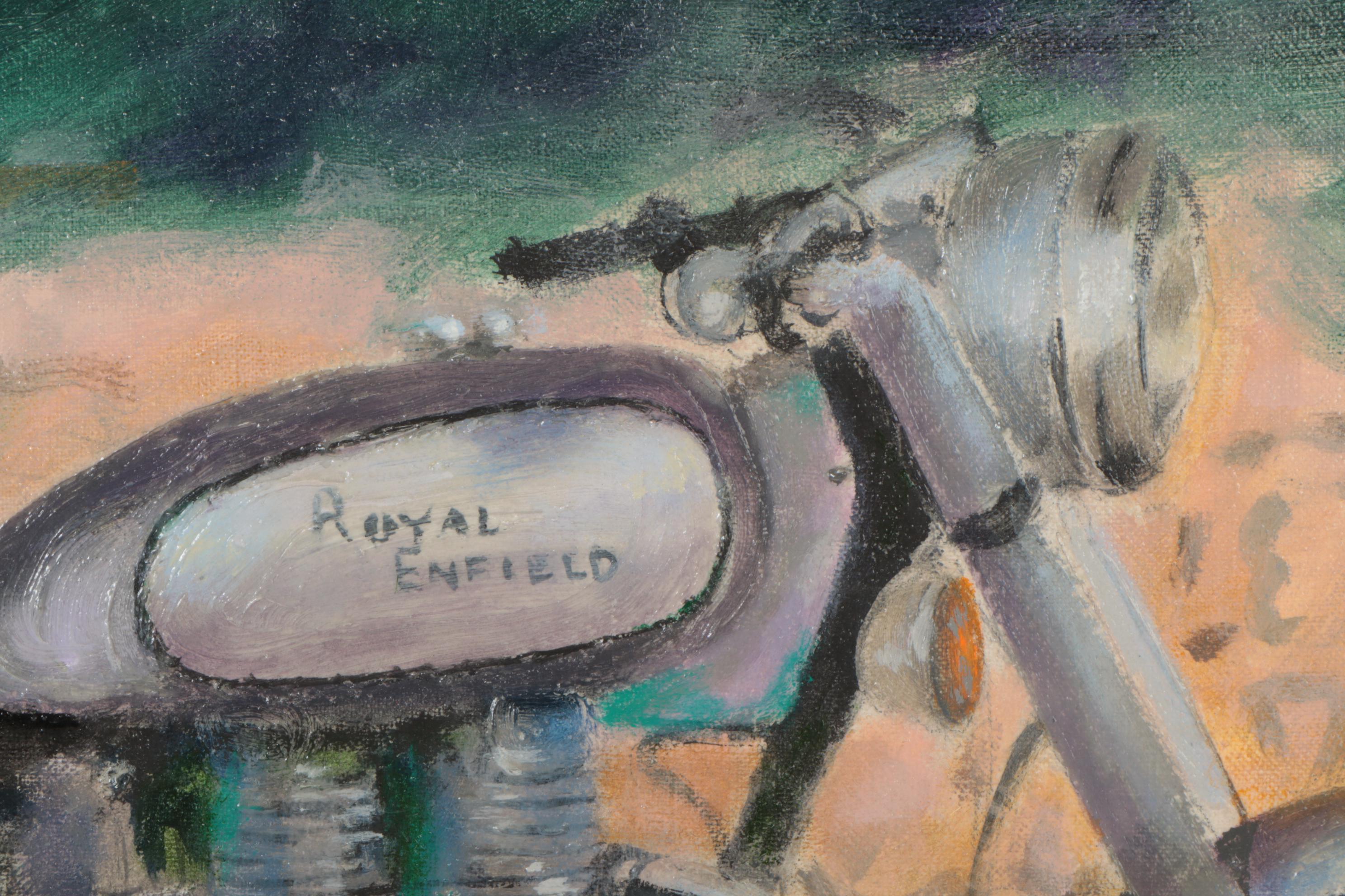 Ned Stern Acrylic Painting "Royal Enfield," 2007
