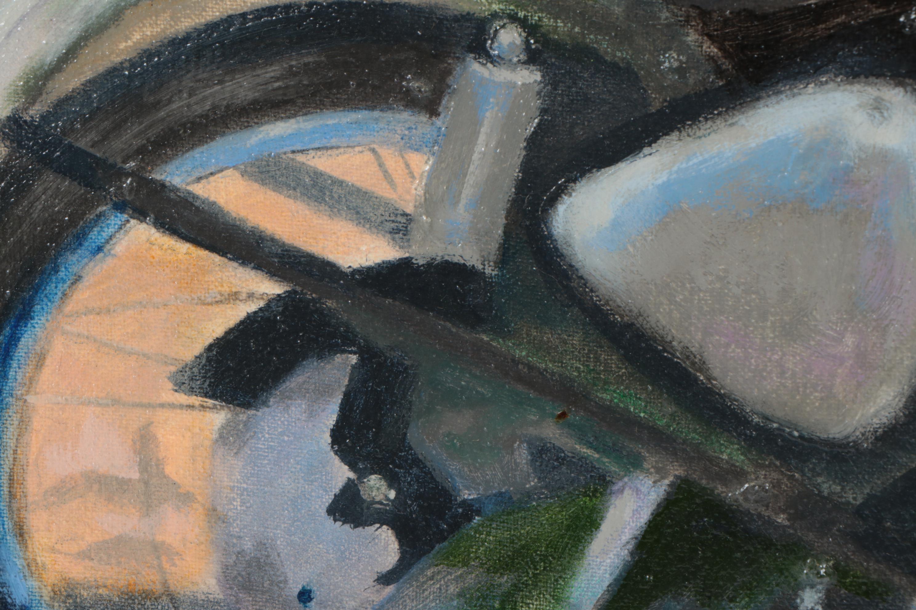 Ned Stern Acrylic Painting "Royal Enfield," 2007