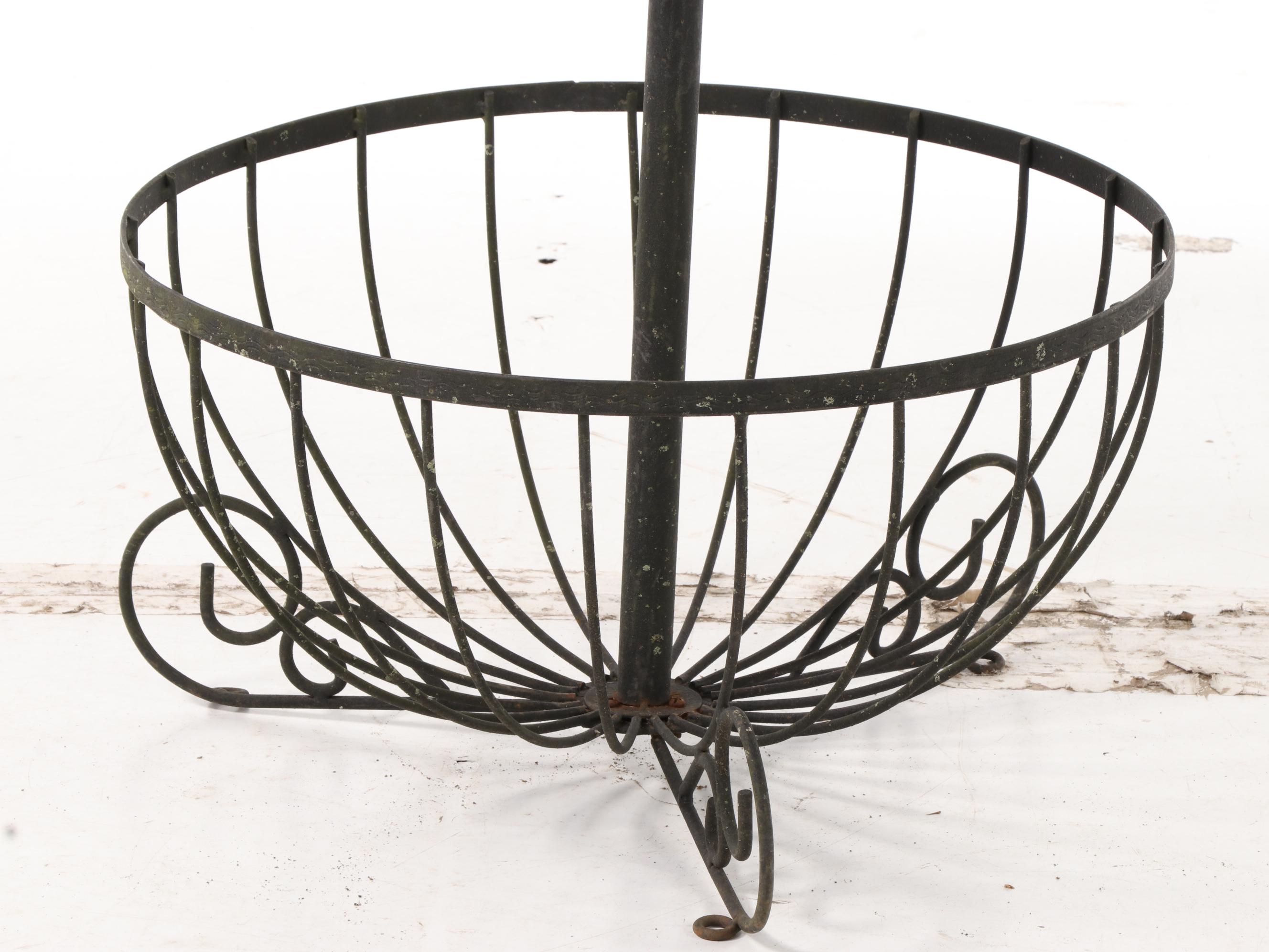 Wrought Iron Tiered Planter Stand