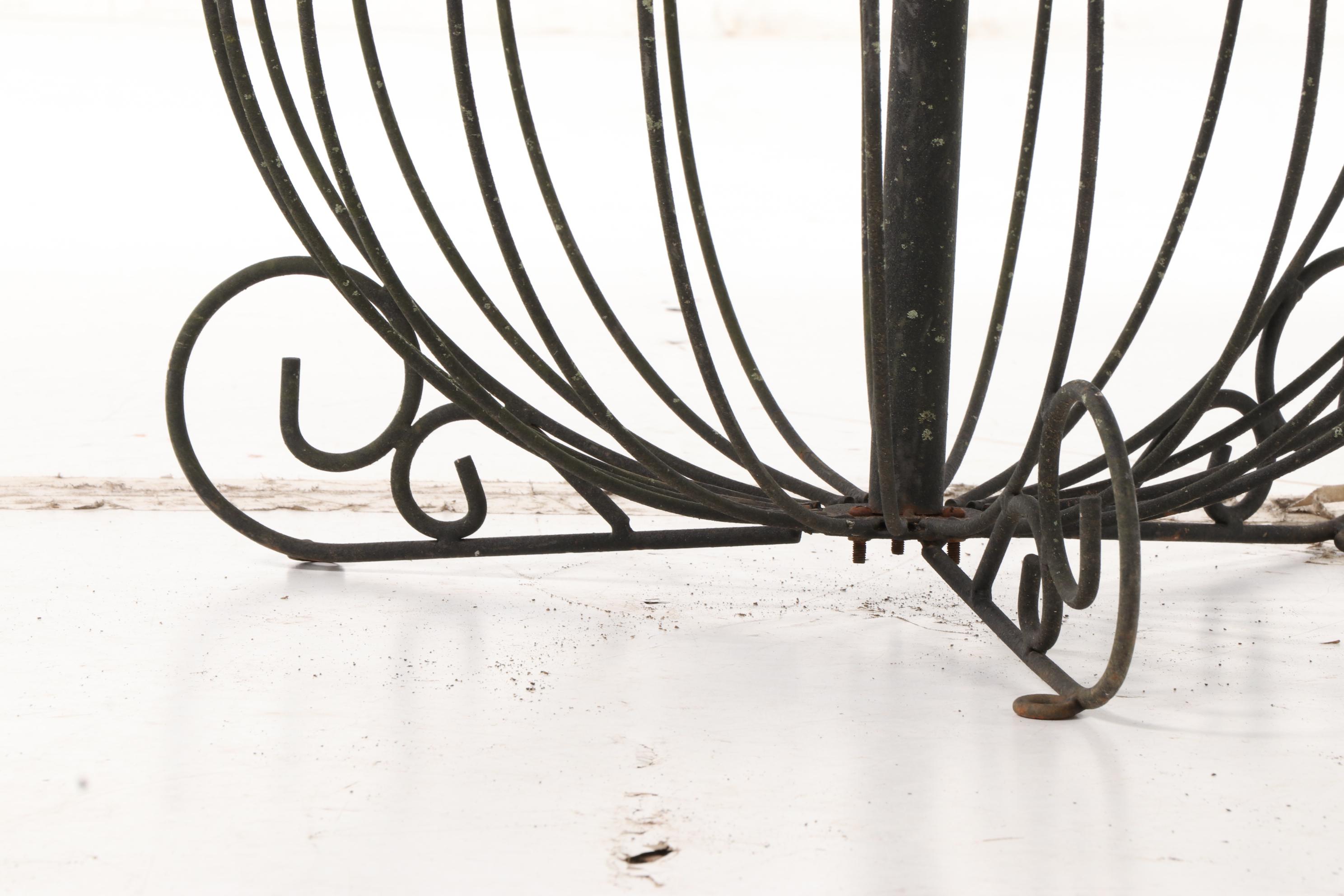 Wrought Iron Tiered Planter Stand