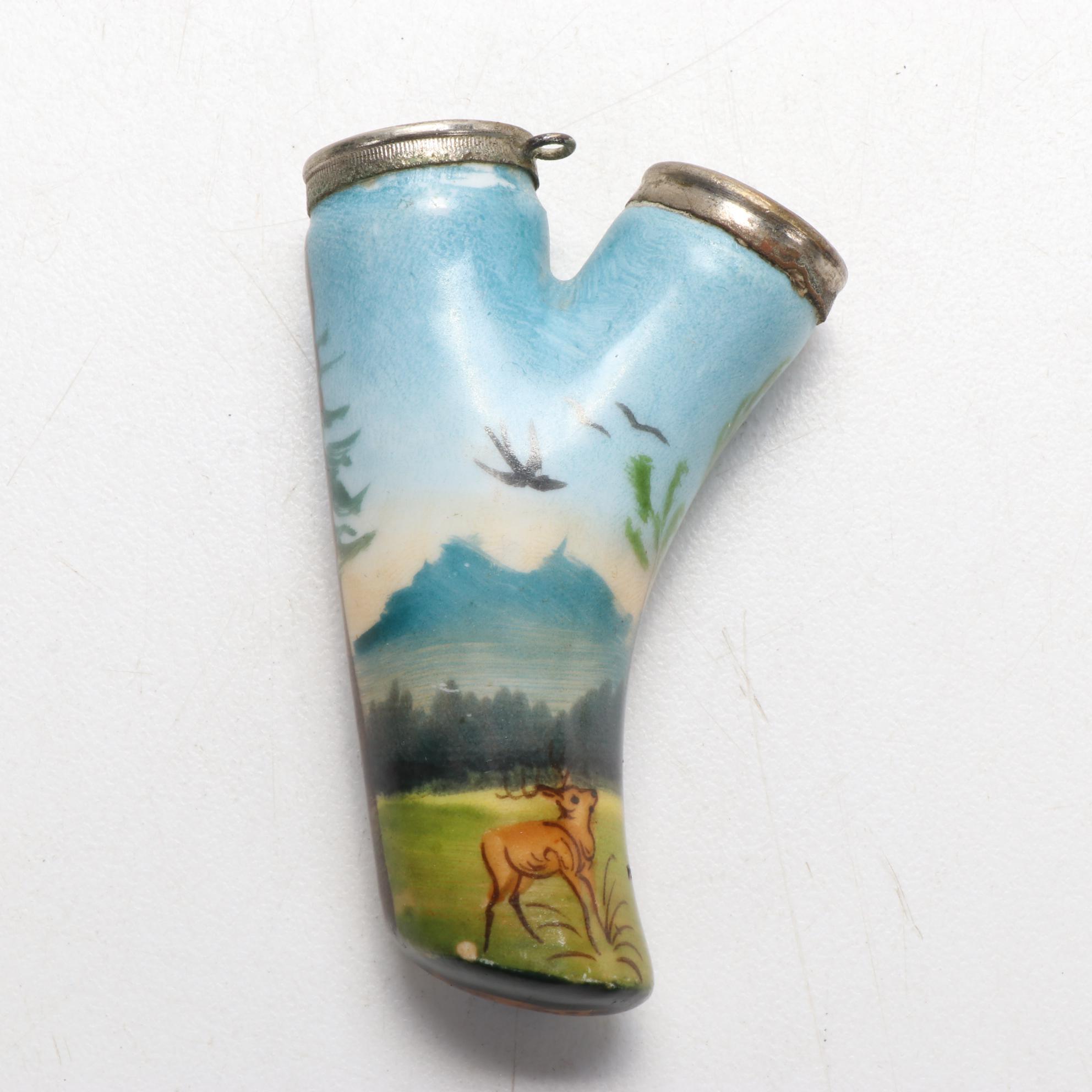 German Ulmer Porcelain Smoking Tobacco Pipe Parts