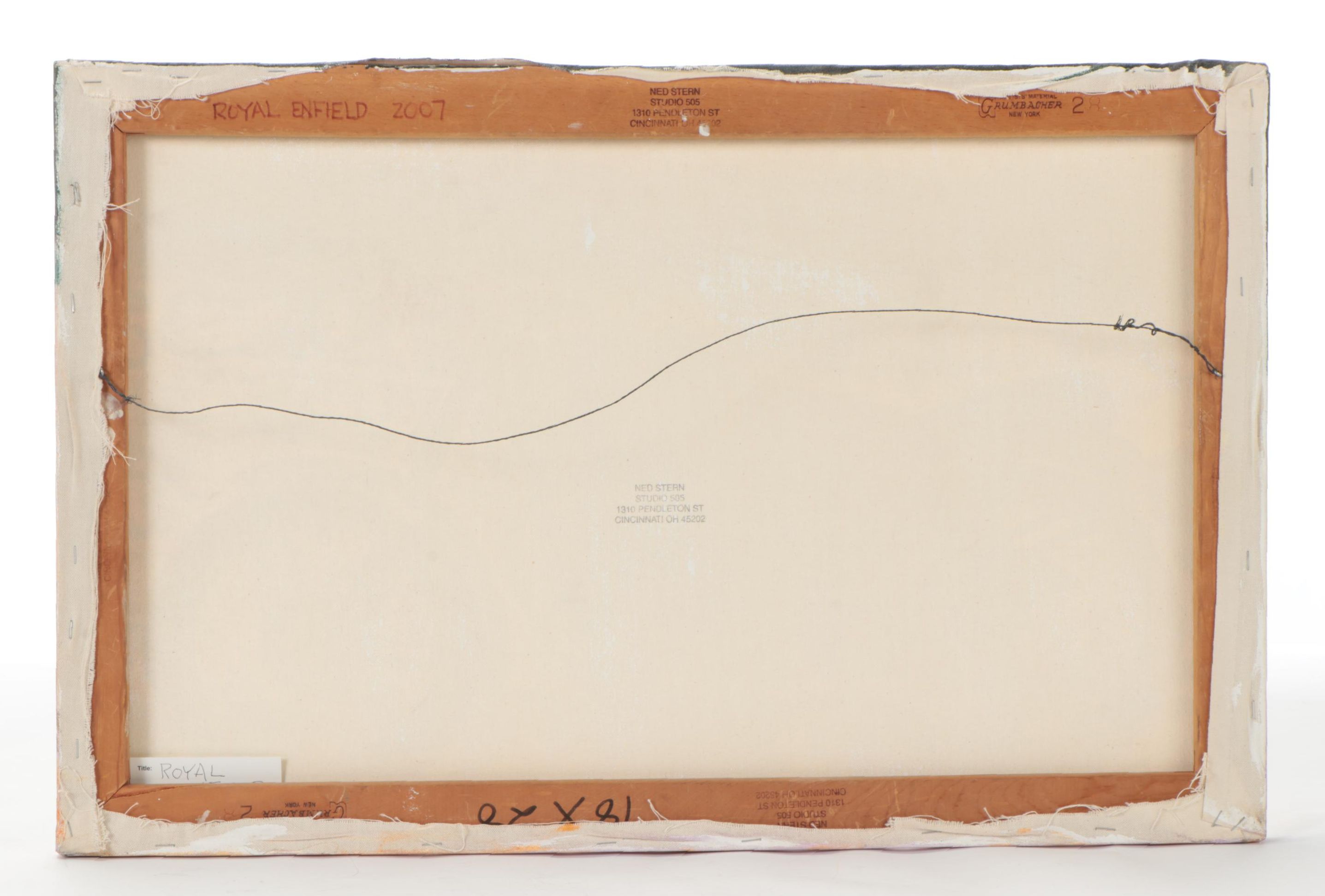 Ned Stern Acrylic Painting "Royal Enfield," 2007