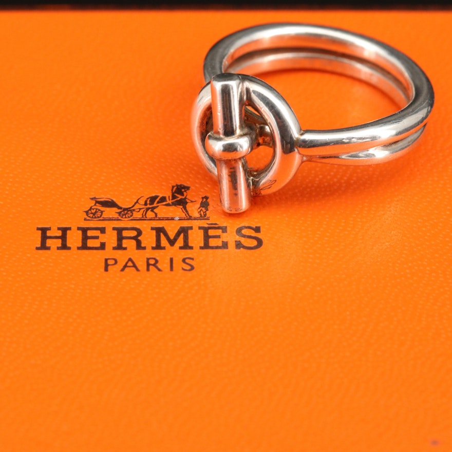 Hermès "Croisette" Sterling Silver Ring