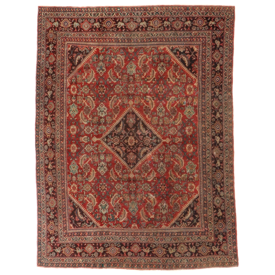 8'11 x 11'10 Hand-Knotted Persian Mahal Room Size Rug