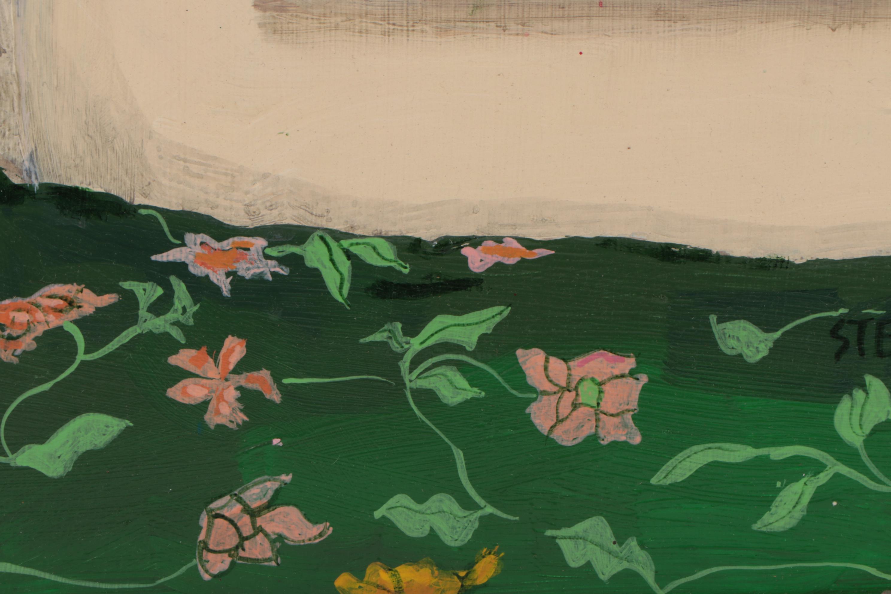 Ned Stern Abstract Acrylic Painting "Bedroom Corner," 1985