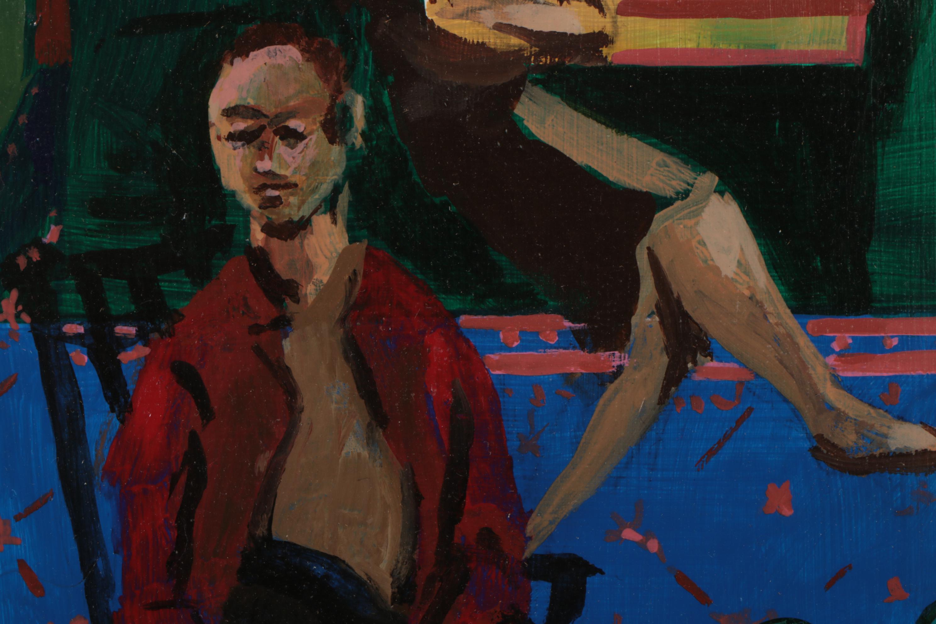 Ned Stern Abstract Acrylic Painting "Bedroom Corner," 1985