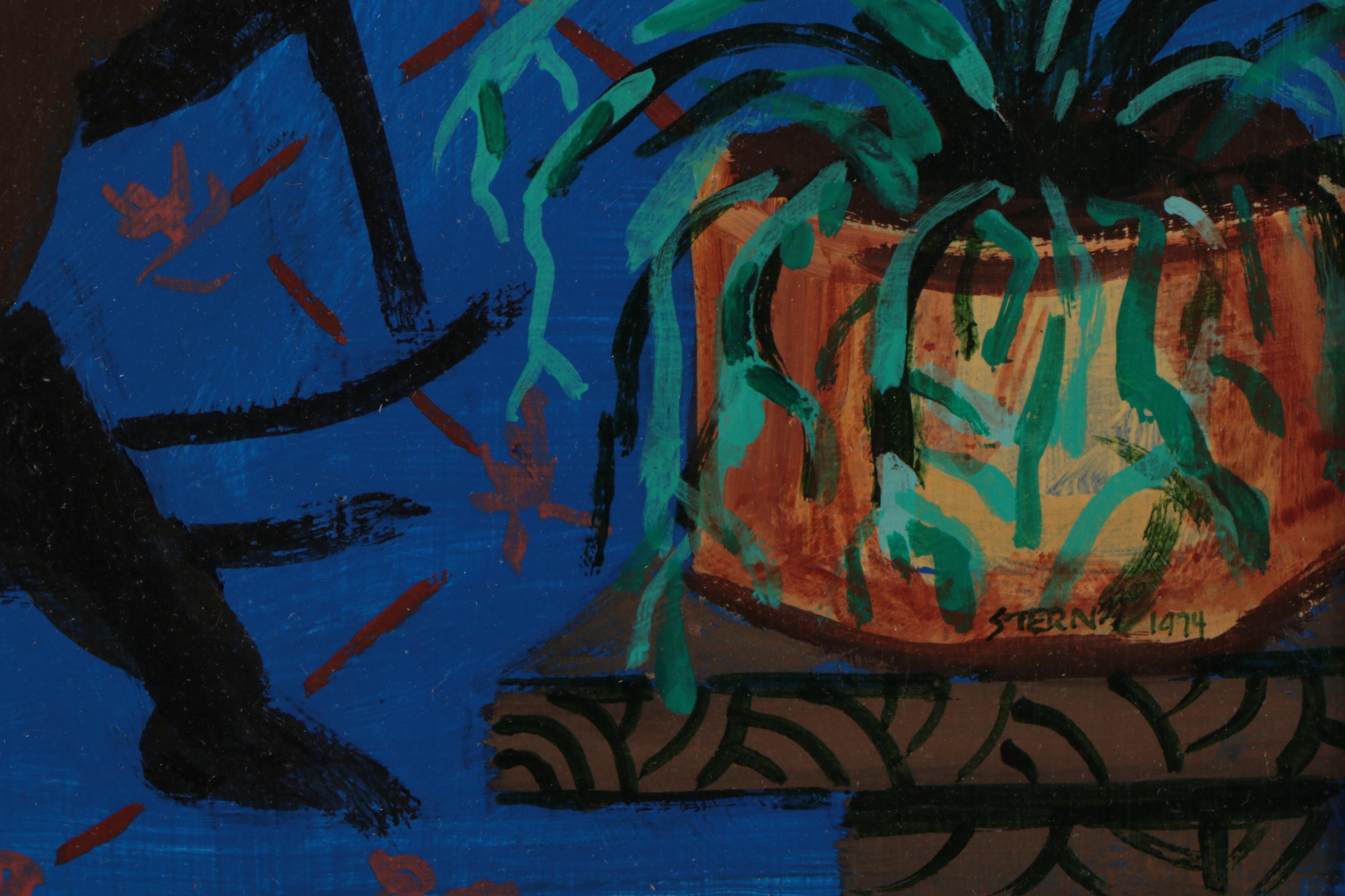 Ned Stern Abstract Acrylic Painting "Bedroom Corner," 1985