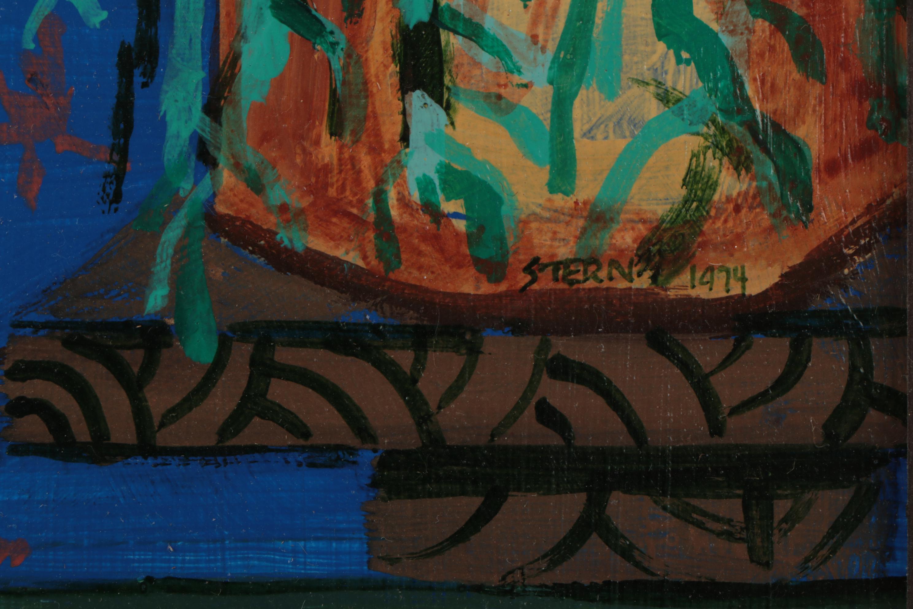 Ned Stern Abstract Acrylic Painting "Bedroom Corner," 1985