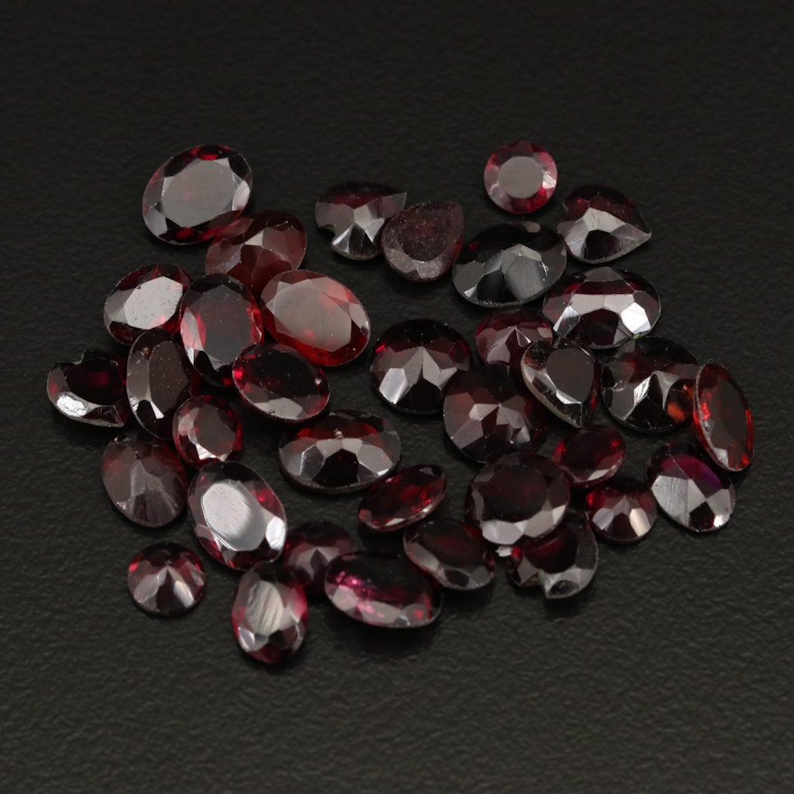 Loose 37.28 CTW Faceted Garnets
