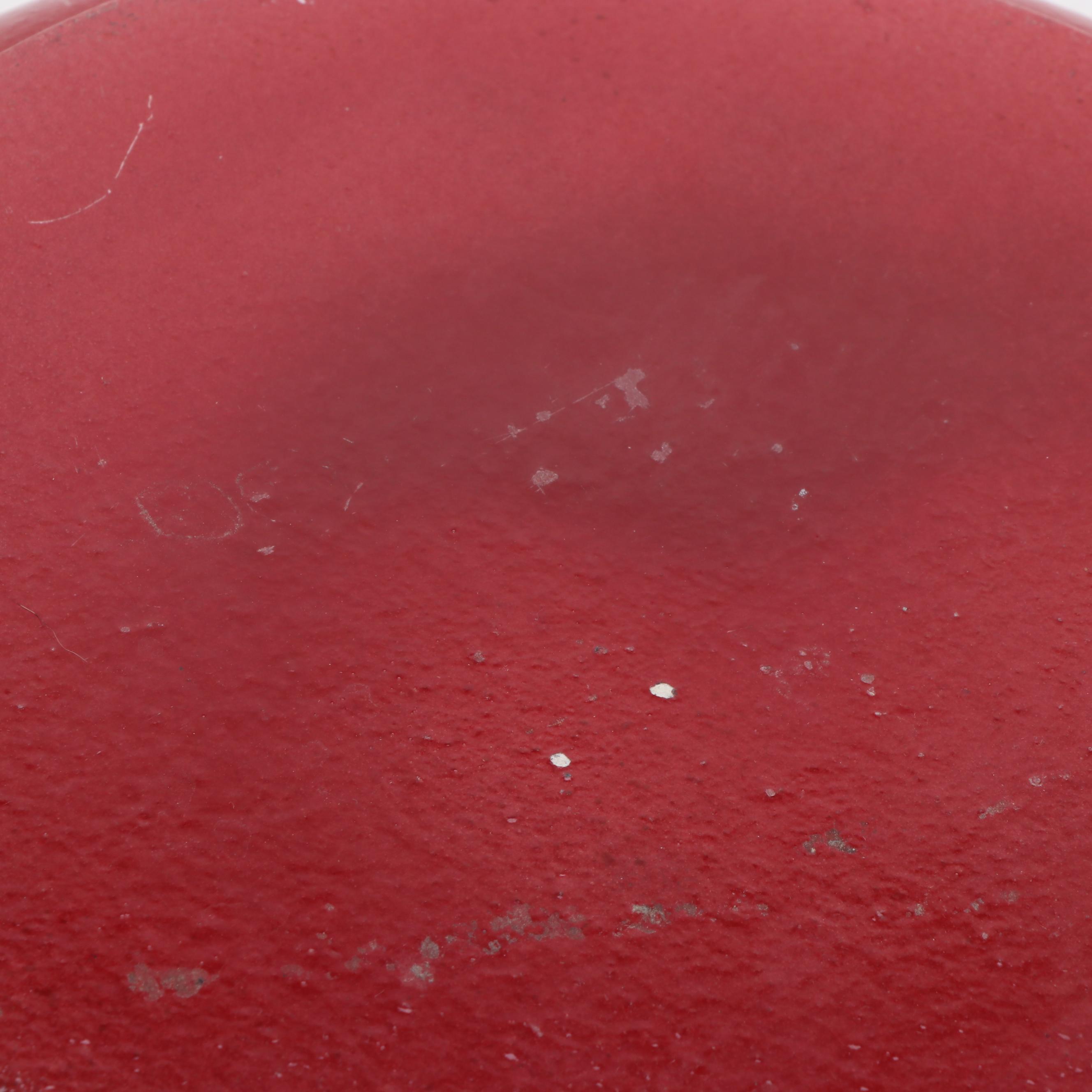 Red and Orange Enameled Cast Iron Dutch Ovens