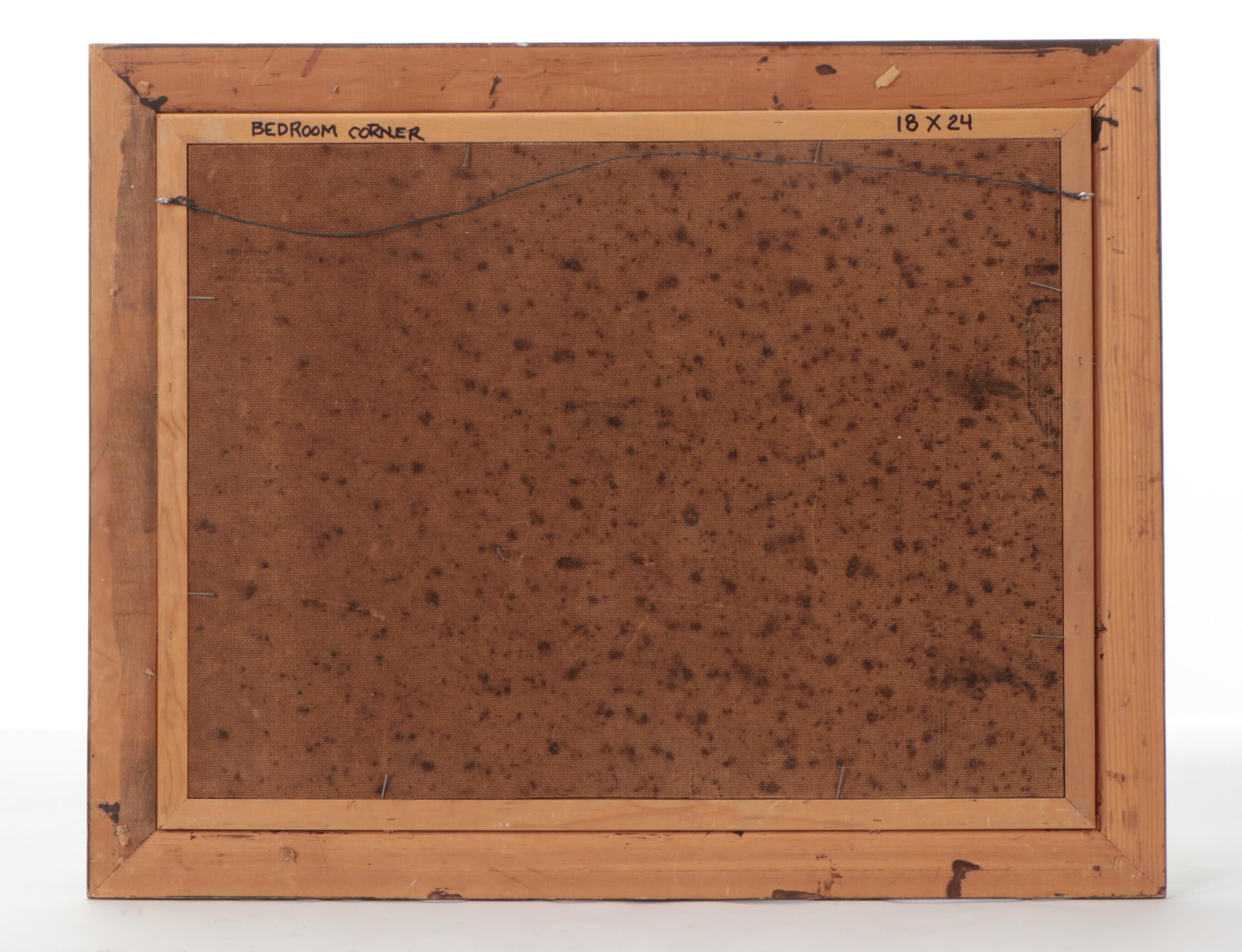 Ned Stern Abstract Acrylic Painting "Bedroom Corner," 1985