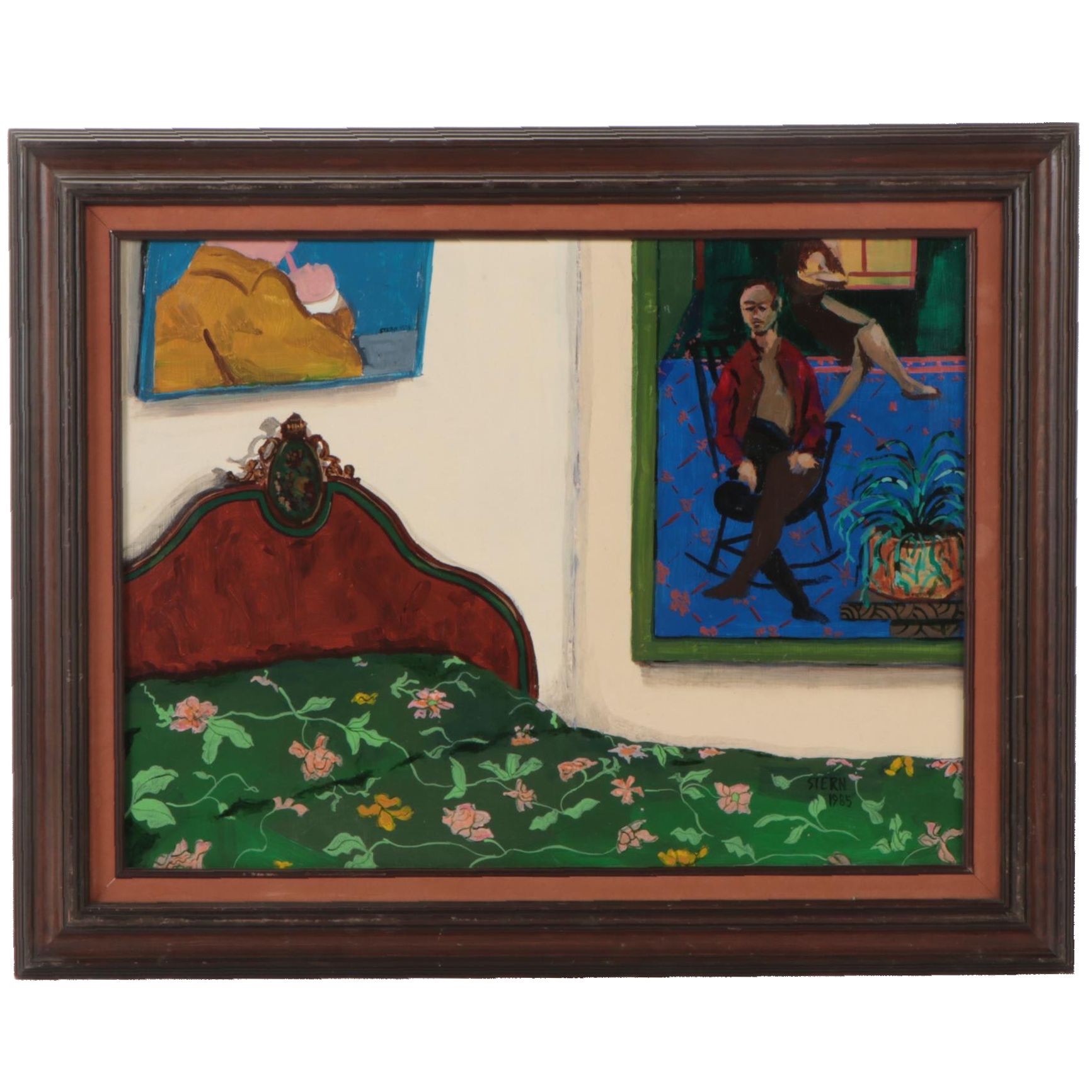 Ned Stern Abstract Acrylic Painting "Bedroom Corner," 1985