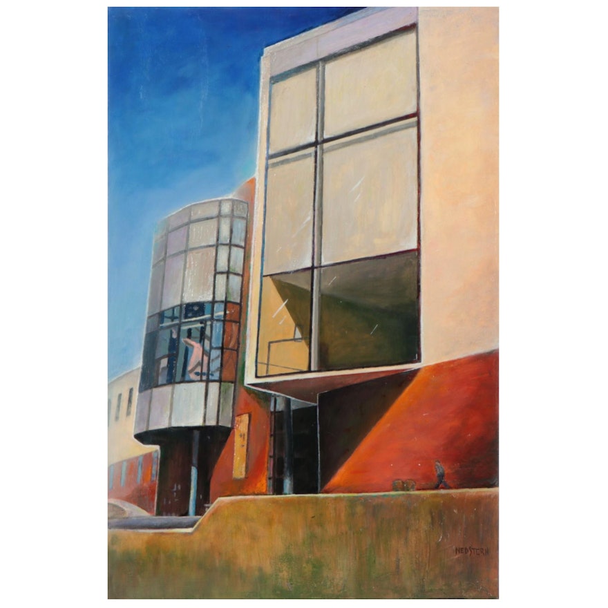 Ned Stern Acrylic Painting "Robert S. Marx Playhouse in the Park," 2015