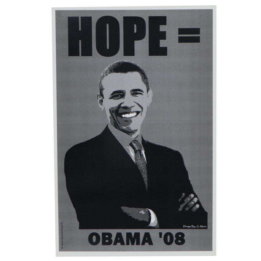 Photomechanical Print after G. Mann "Hope = Obama '08"