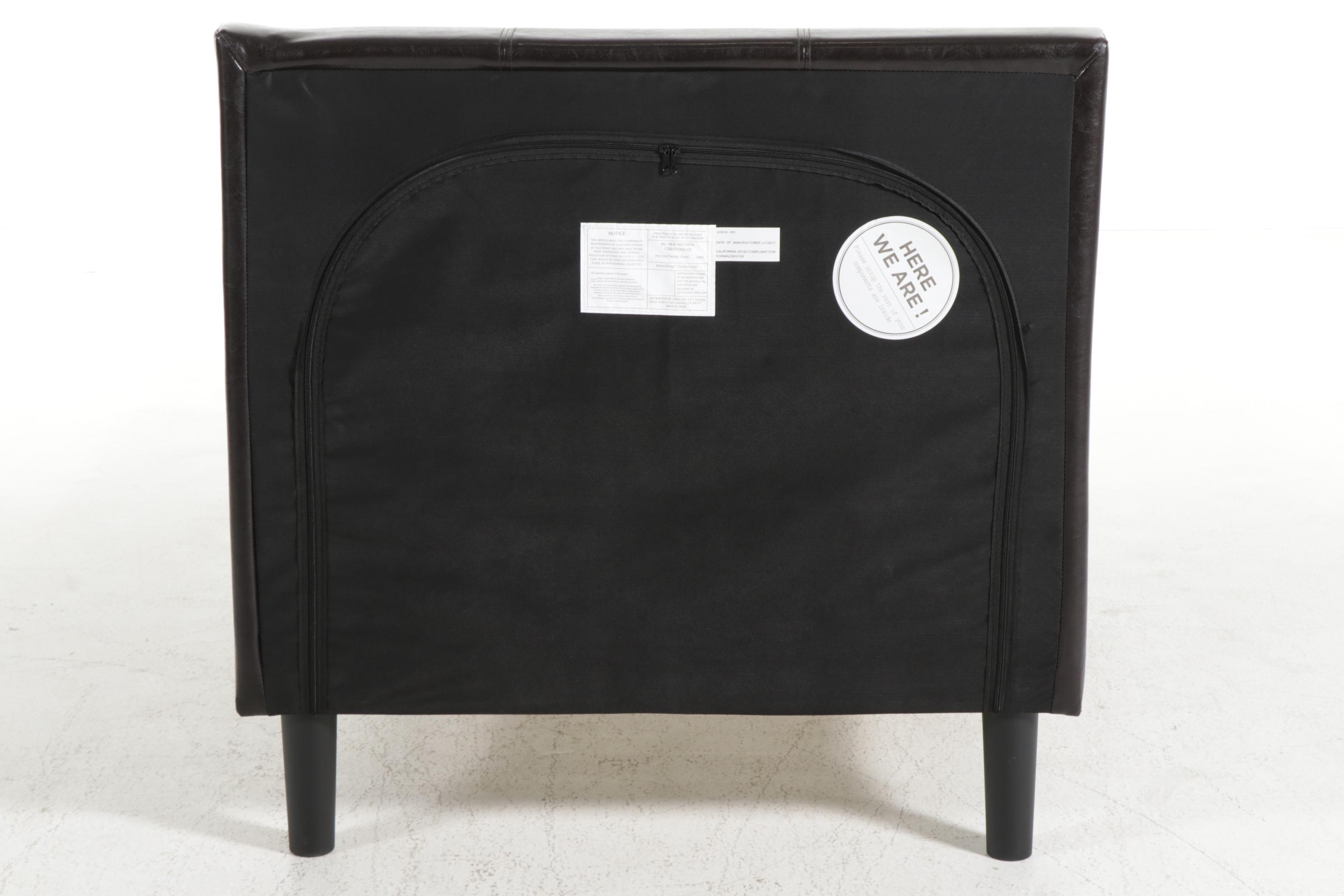 Zinus Folding Twin Bed with Padded Headboard