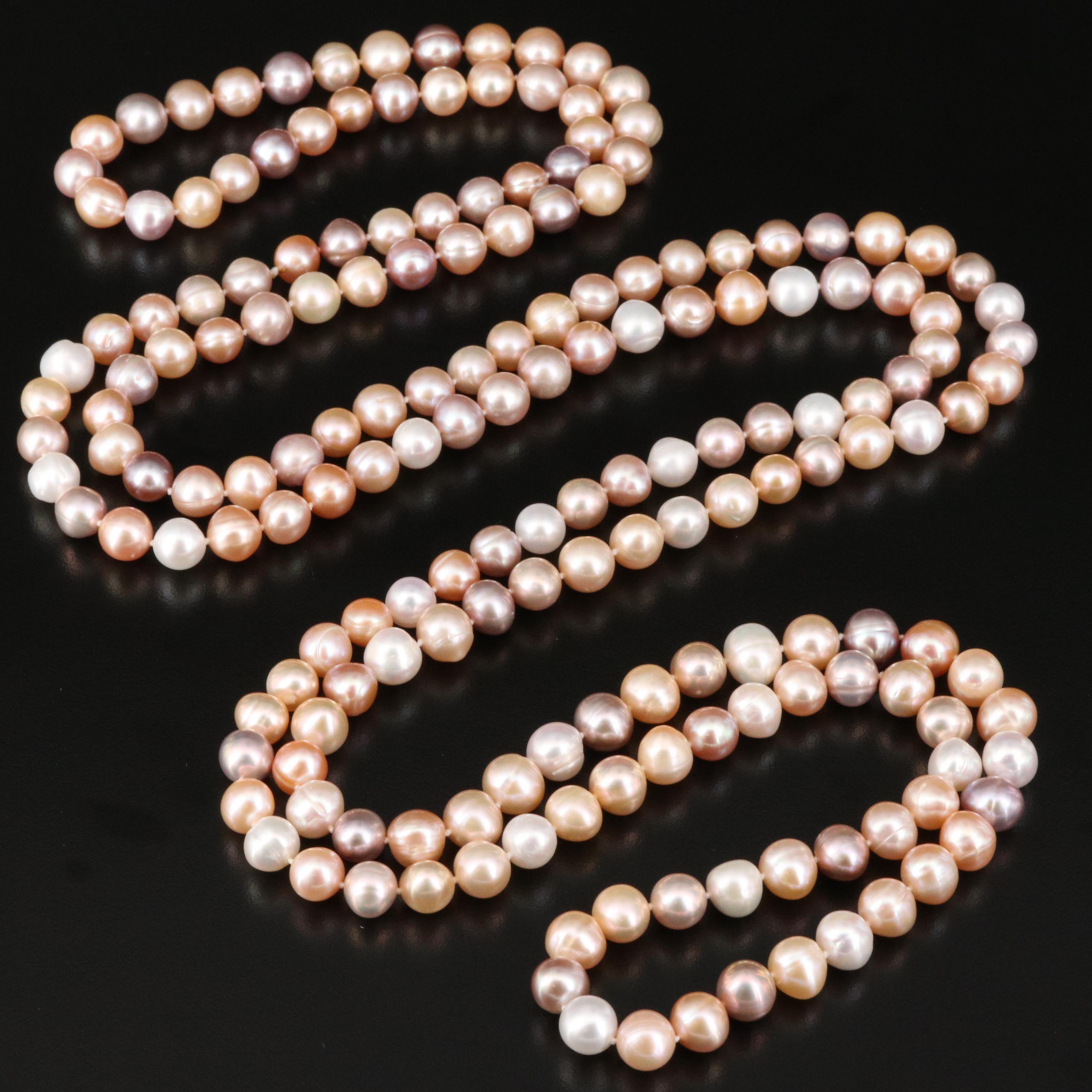 Endless Rope Length Pearl Necklace