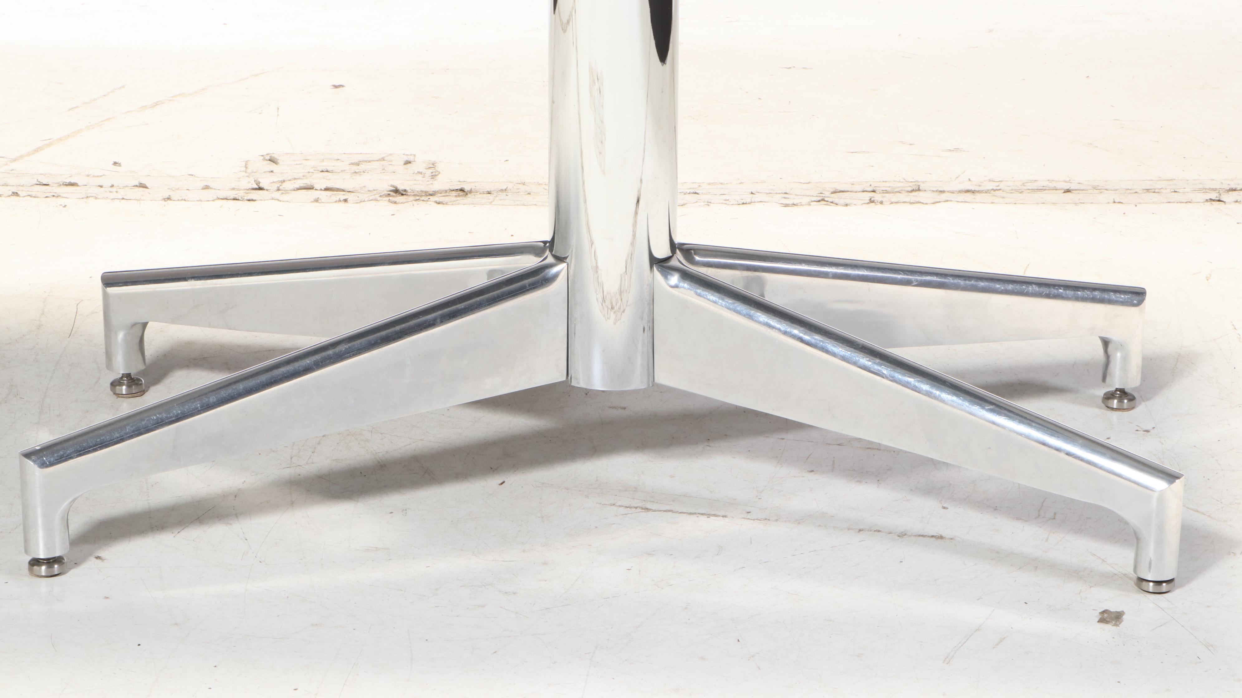 Marcel Breuer for Knoll "Cesca" Seating & Jacques Grange Fossilized Marble Table