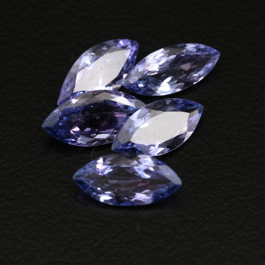 Loose 4.64 CTW Marquise Faceted Tanzanites